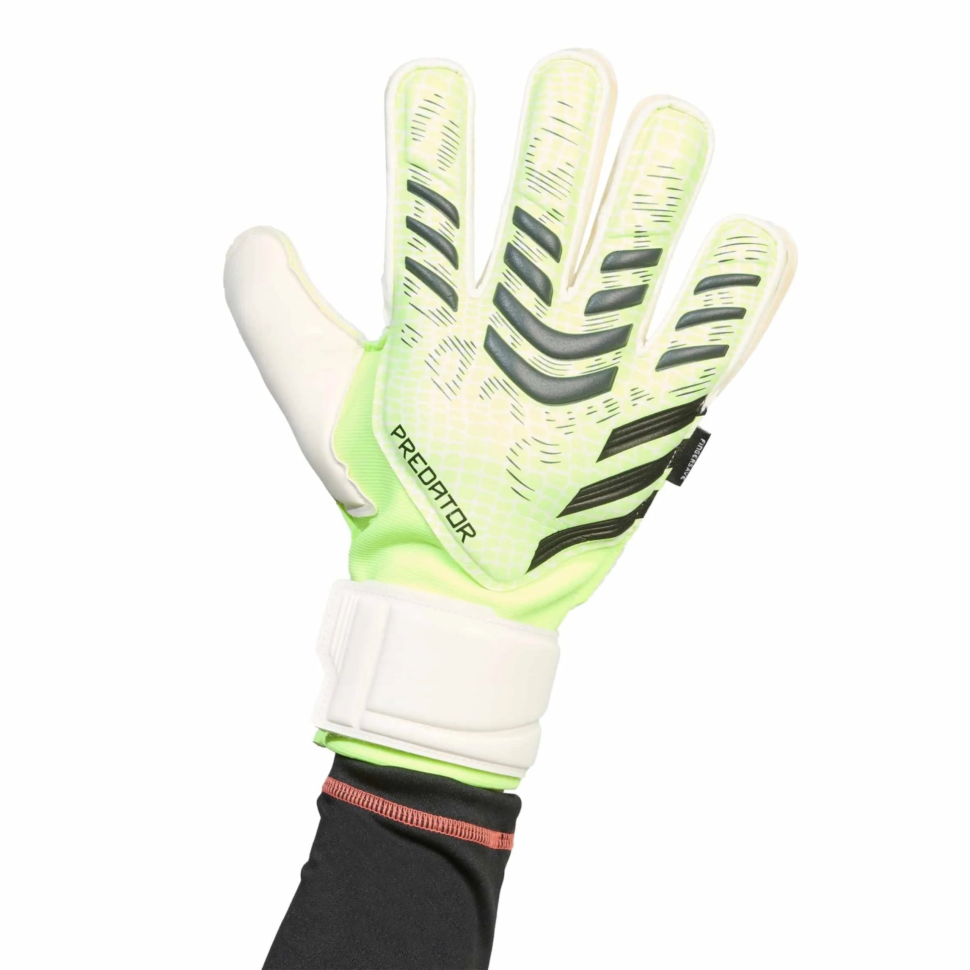 adidas Predator GL Match Fingersave Goalkeeper Gloves Lucid Lemon / White / Black (Single - Outer)
