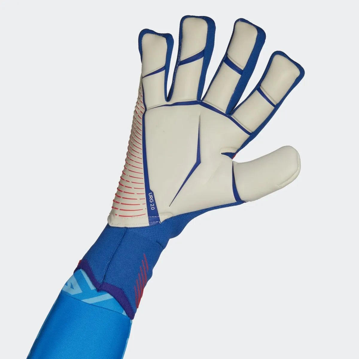 adidas Predator GL Pro Fingersave Goalkeeper Glove - Hi Res Blue-Turbo