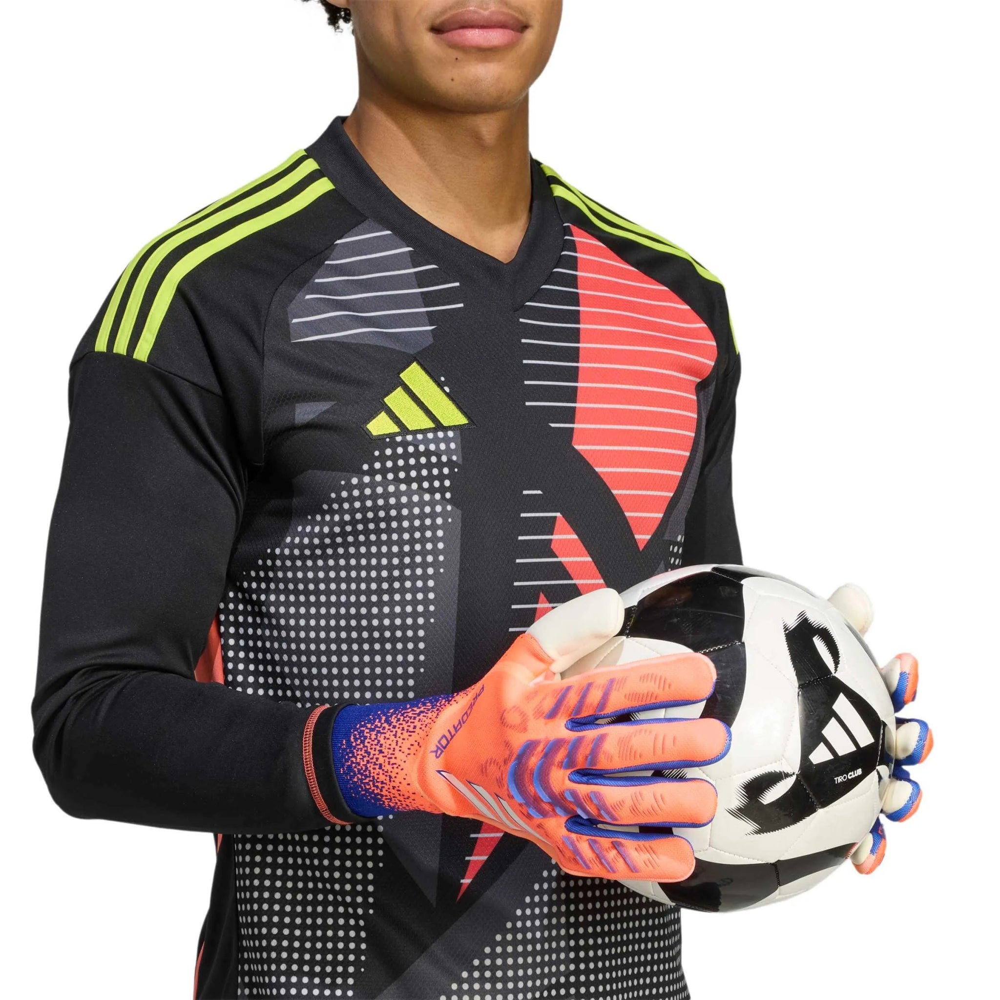 adidas Predator GL Pro Goalkeeper Gloves Signal Coral / White / Lucid Blue (Model 1)