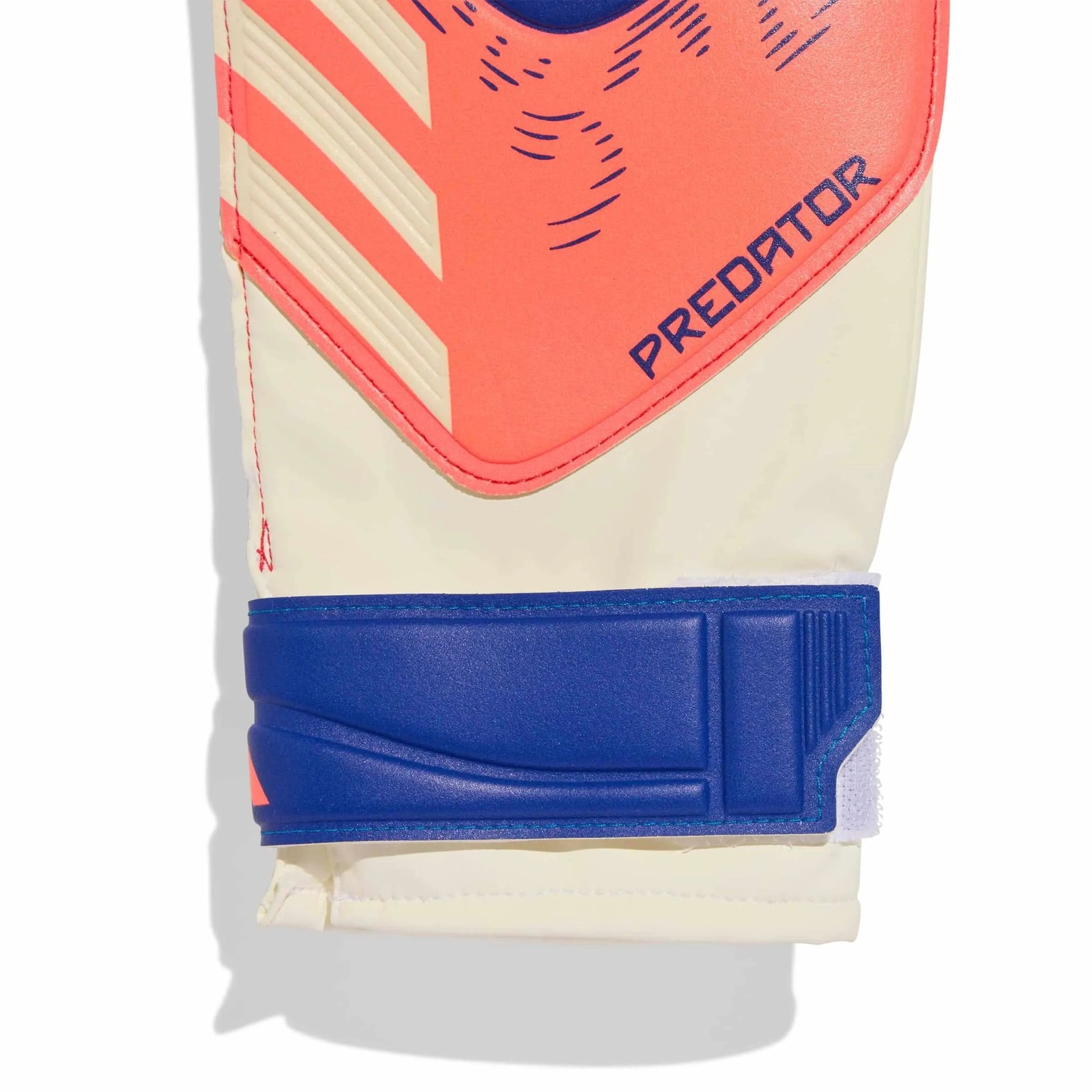 adidas Predator GL Training Goalkeeper Gloves Signal Coral/White/Lucid Blue (Detail 3)