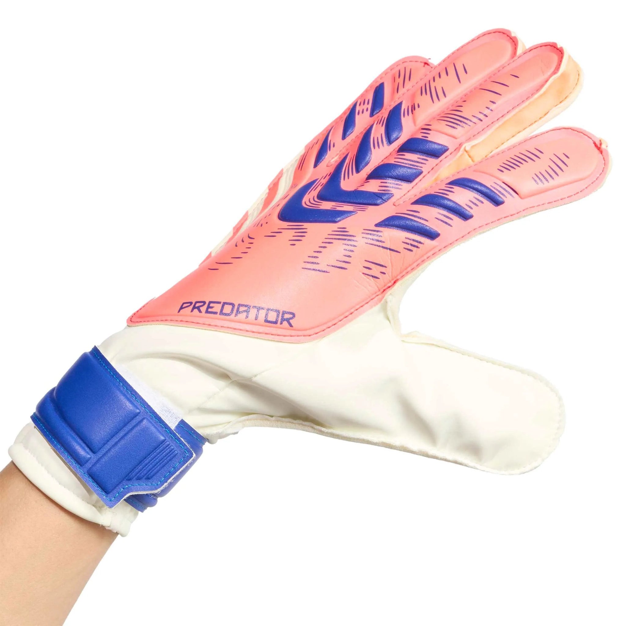 adidas Predator GL Training Goalkeeper Gloves Signal Coral/White/Lucid Blue (Single - Side)