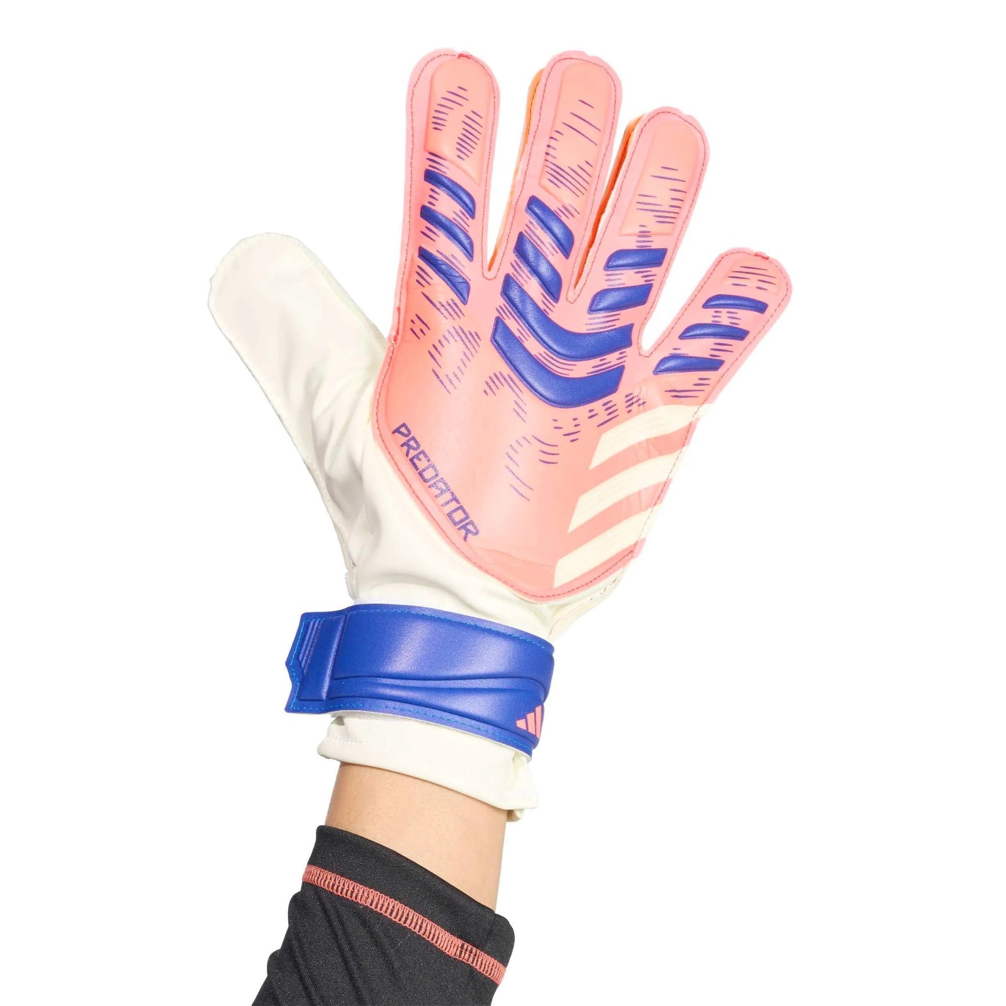 adidas Predator GL Training Goalkeeper Gloves Signal Coral/White/Lucid Blue (Single - Outer)
