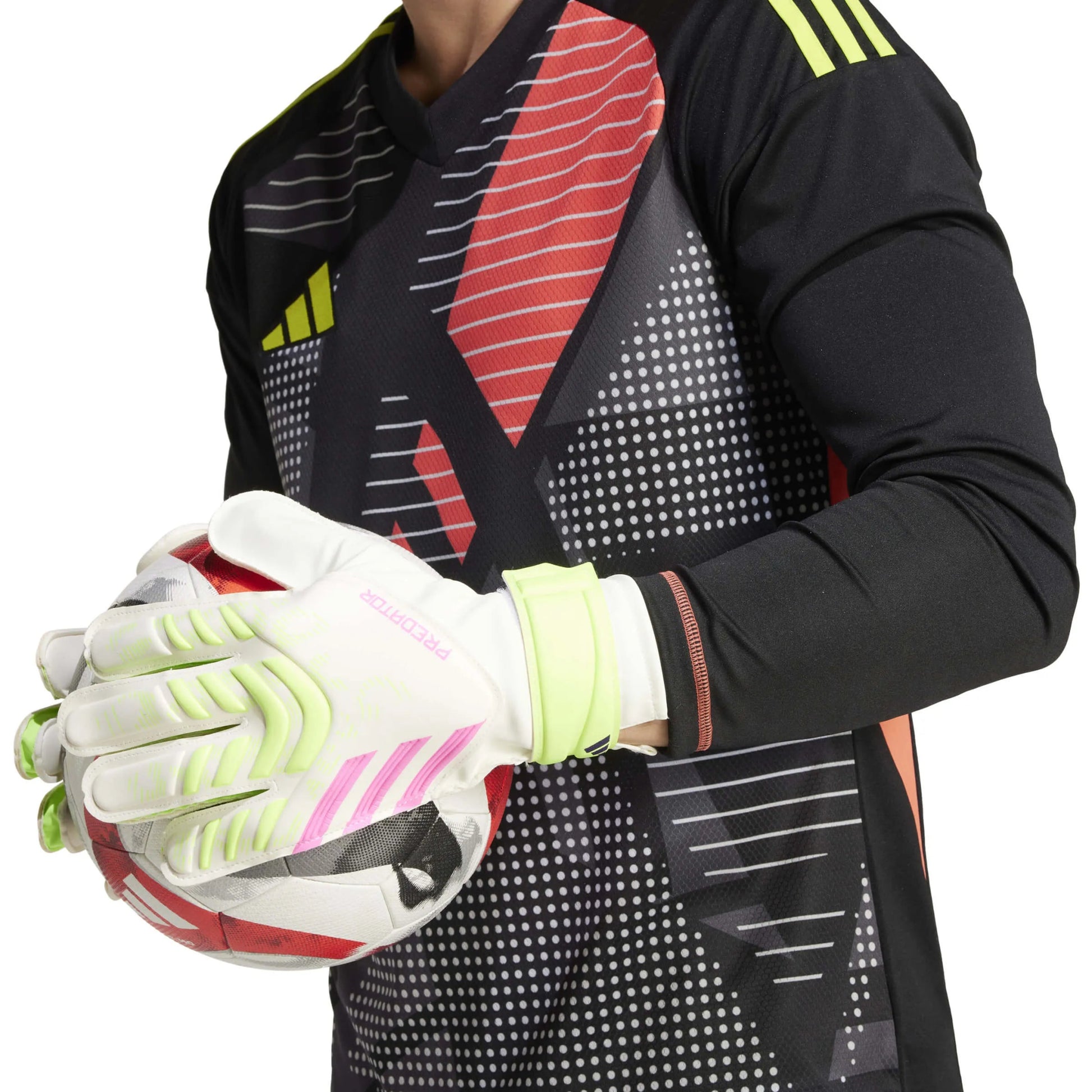 adidas Predator GL Training Goalkeeper Gloves White / White / Lucid Lemon (Model 1)