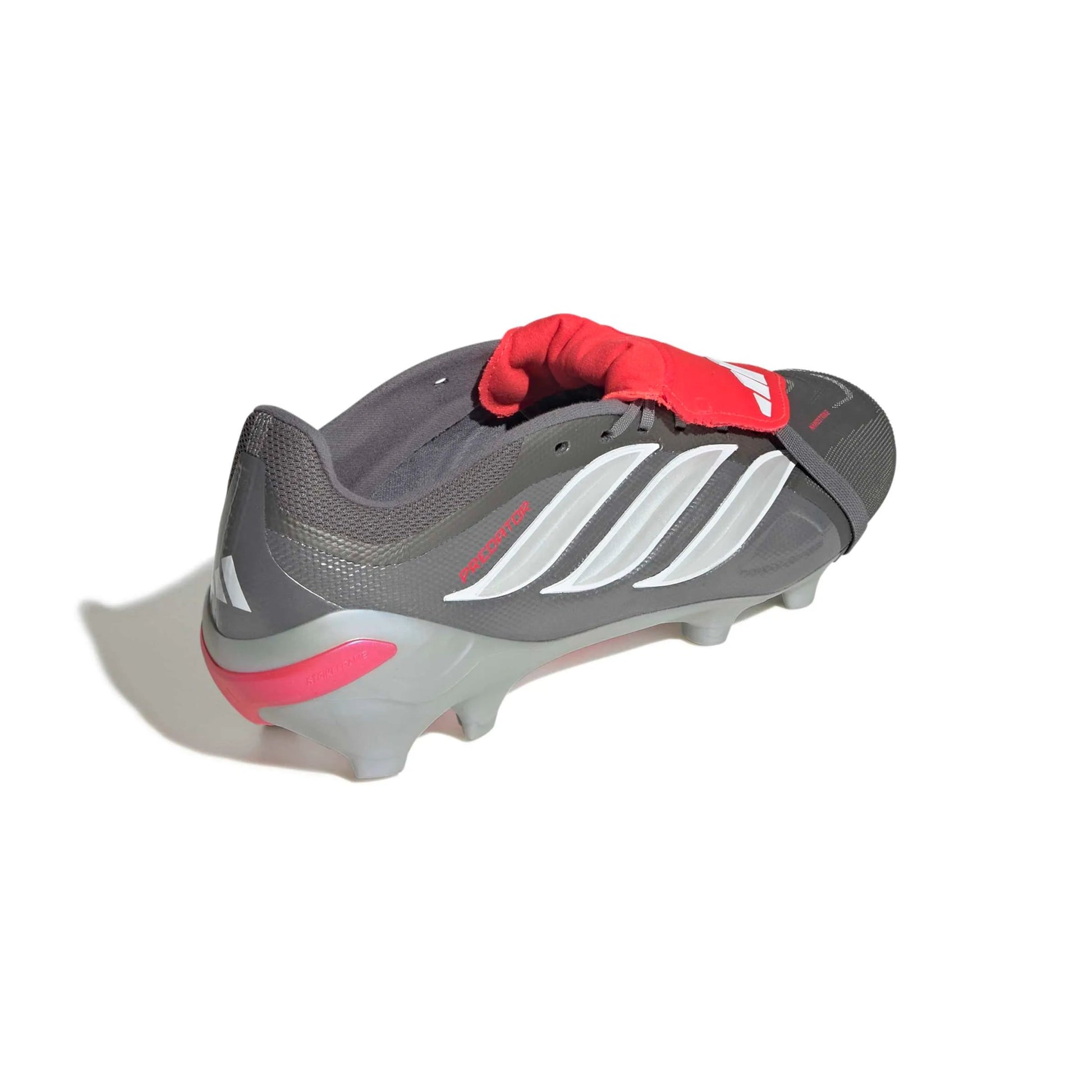 adidas Predator League Fold-Over Tongue Firm Ground Soccer Cleats - Finishers Steel Pack (SP26) (Lateral - Back)