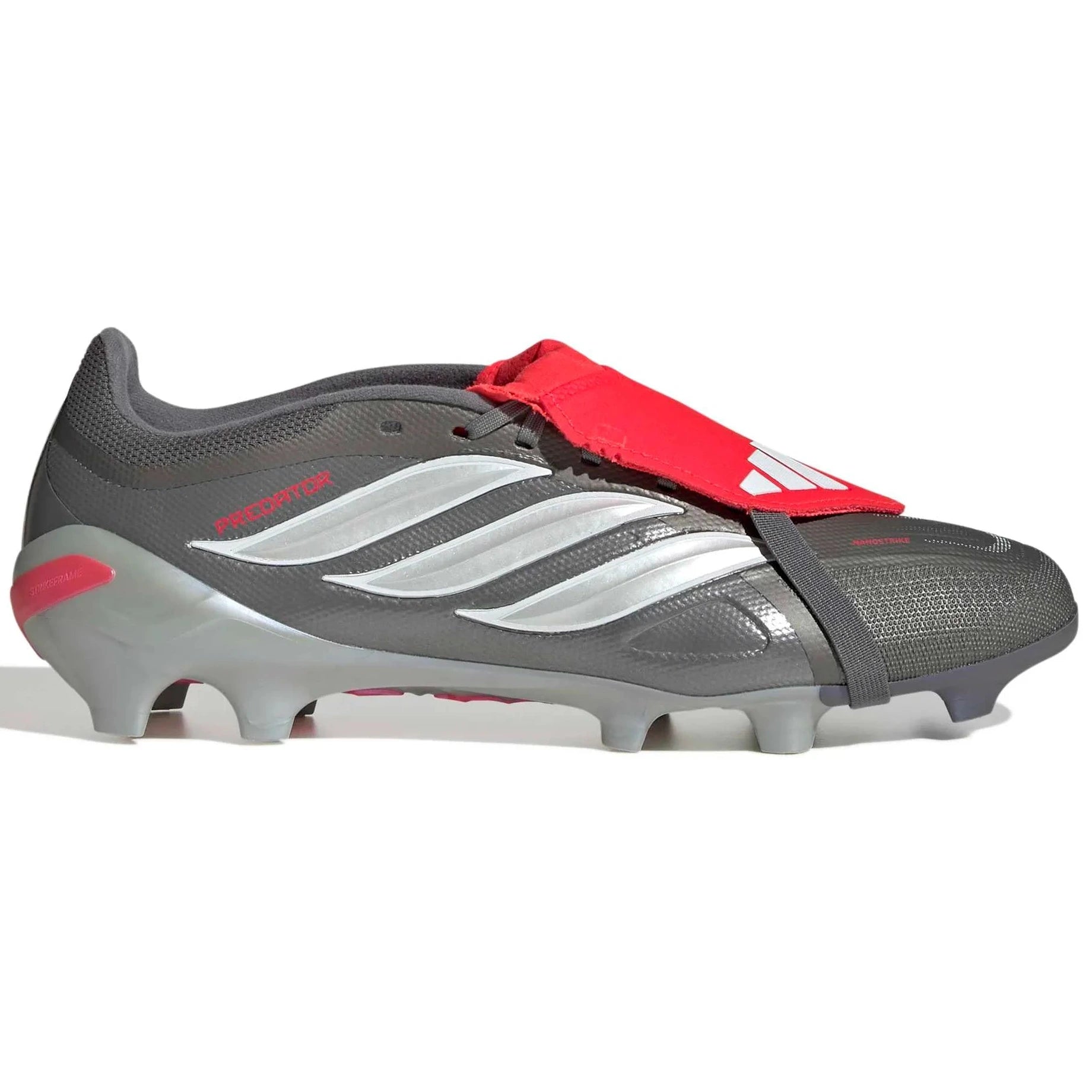 adidas Predator League Fold-Over Tongue Firm Ground Soccer Cleats - Finishers Steel Pack (SP26) (Side 1)
