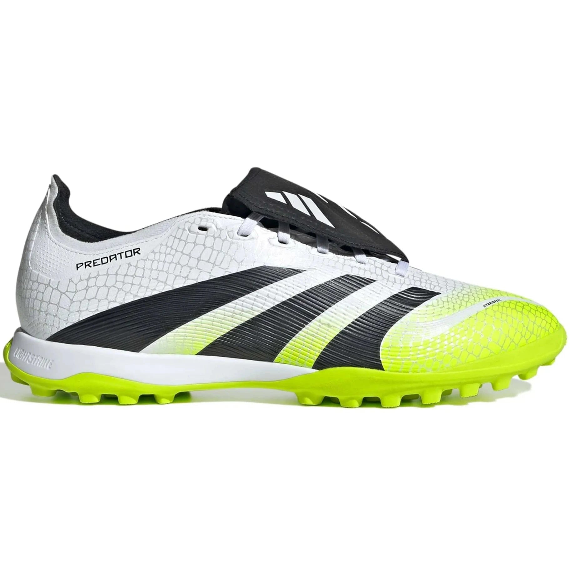 adidas Predator League Fold-Over Tongue Turf Soccer Shoes - Radiant Blaze Pack (FA25) (Side 1)