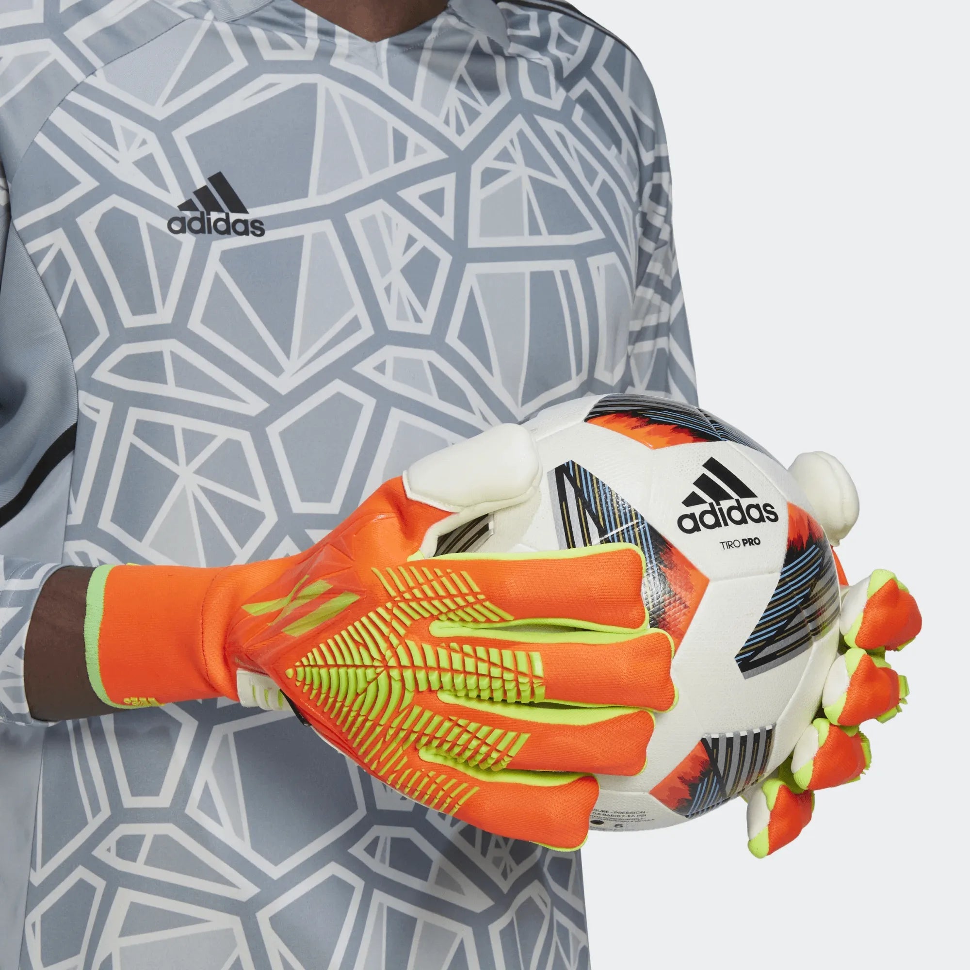 adidas Predator Pro Fingersave GK Glove Solar Red (Model 1)