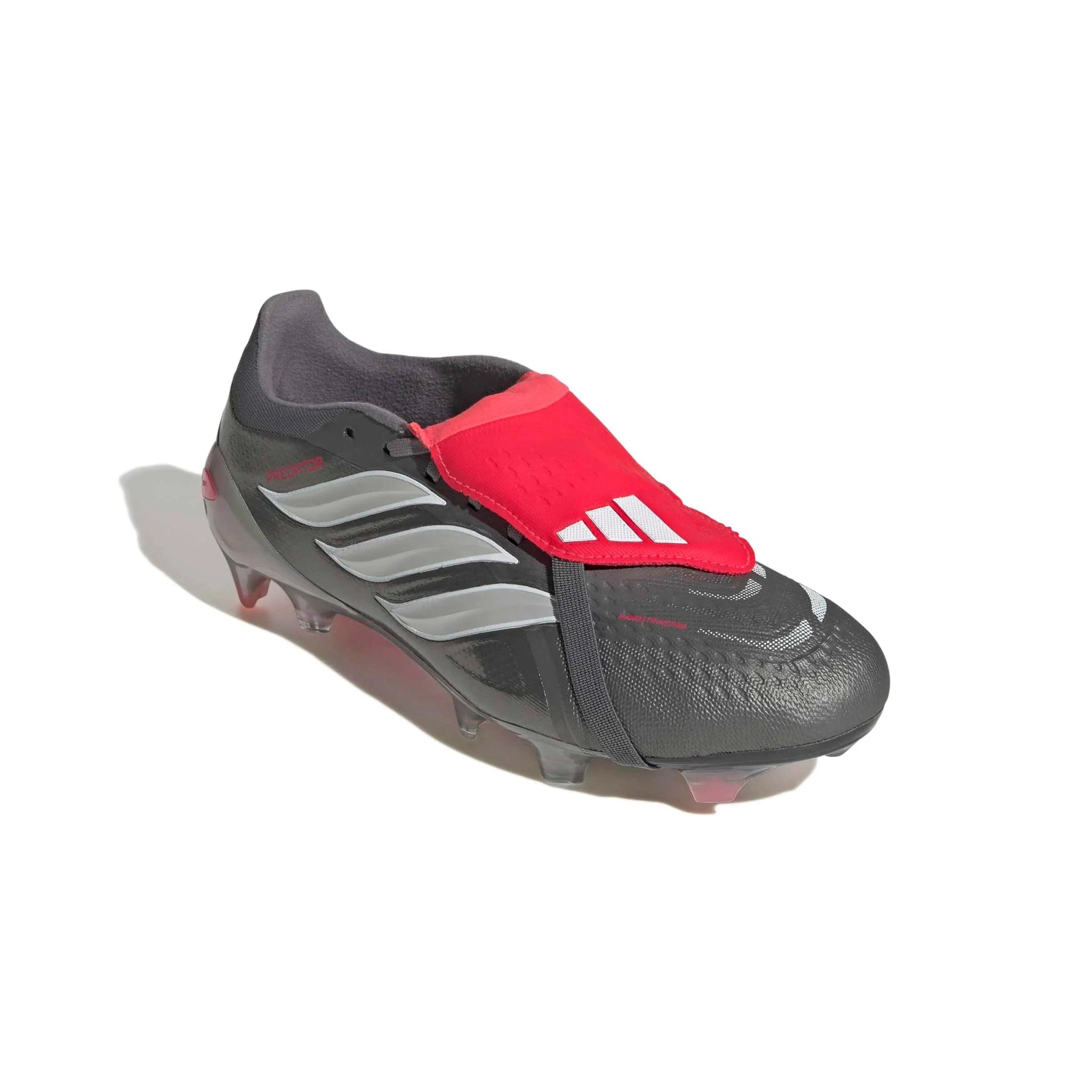 adidas Predator Pro Fold-Over Tongue Firm Ground Soccer Cleats - Finishers Steel Pack (SP26) (Lateral - Front)