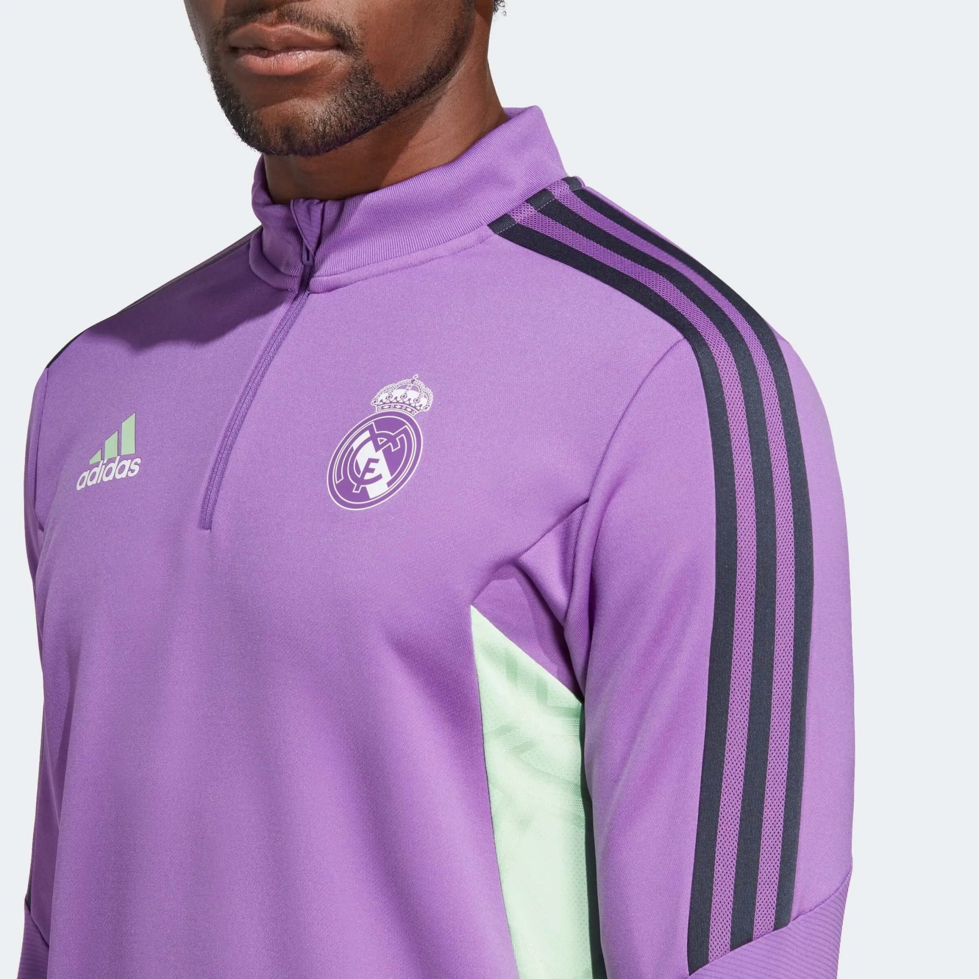 adidas Real Madrid Condivo 22 Training Top - Active Purple (Detail 1)