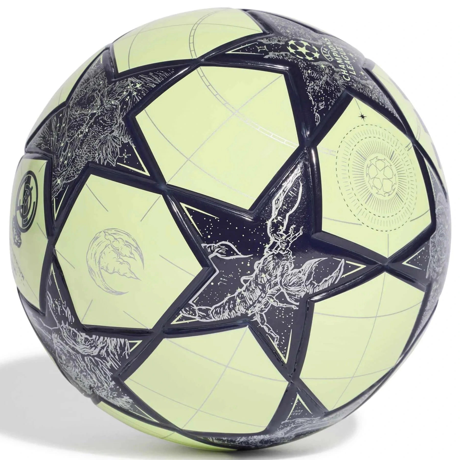 adidas Real Madrid Mini Soccer Ball Almost Lime / Silver Metallic / Noble Ink (Back)