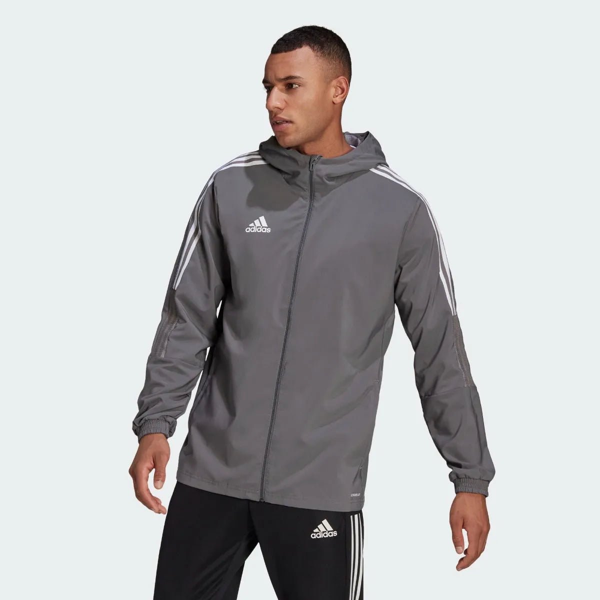 Adidas Tiro 21 Windbreaker Jacket - Team Grey (Model - Front)