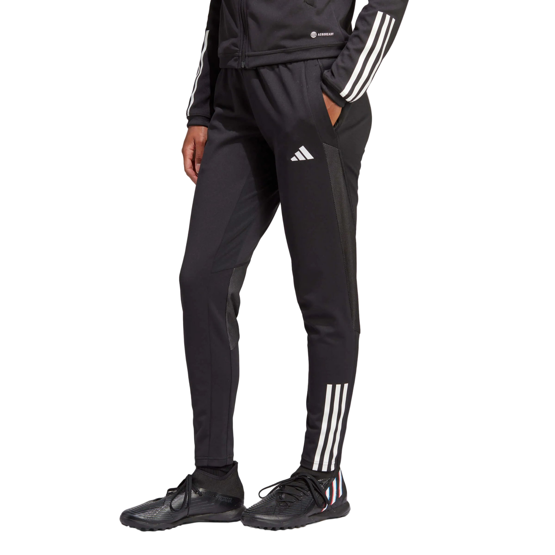 adidas Tiro 23 Women's Competition Training Pants Black-White (Model - Front)