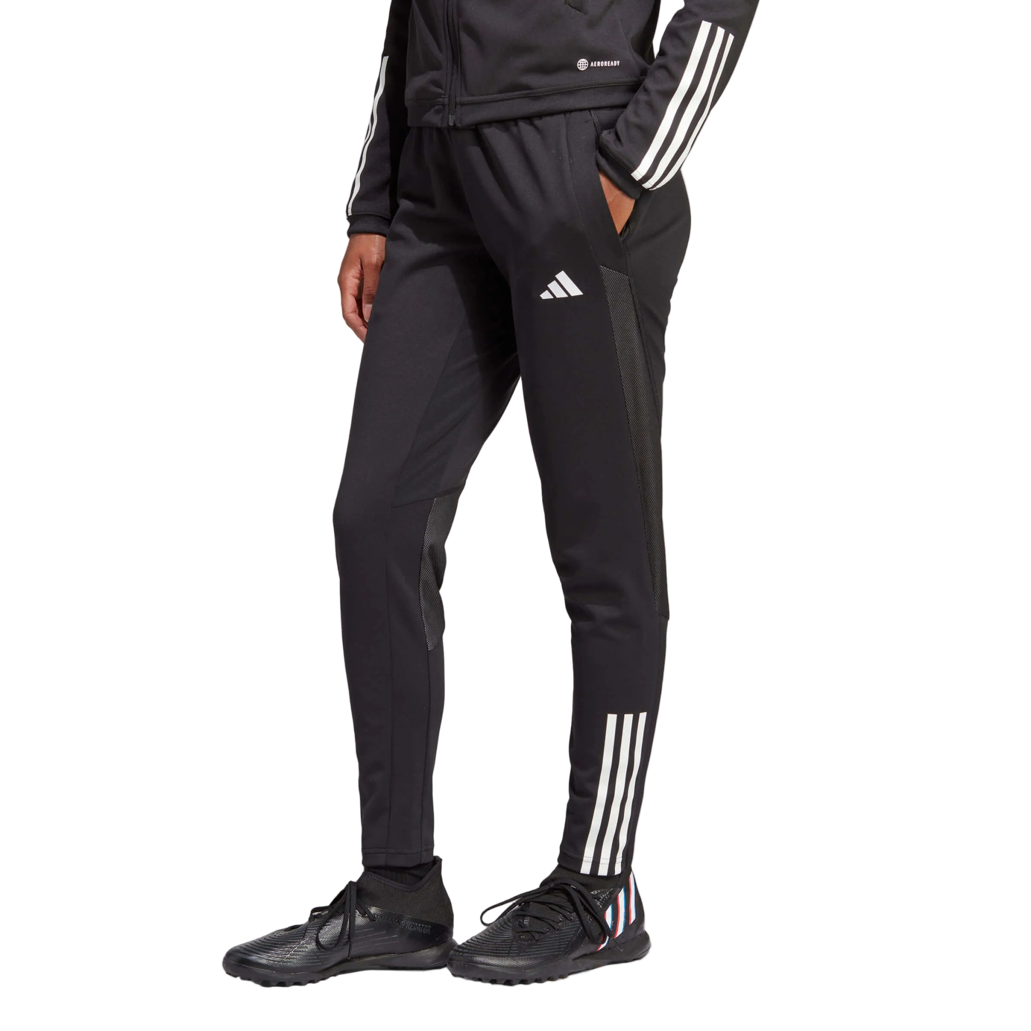 adidas Tiro 23 Women's Competition Training Pants Black-White (Model - Front)