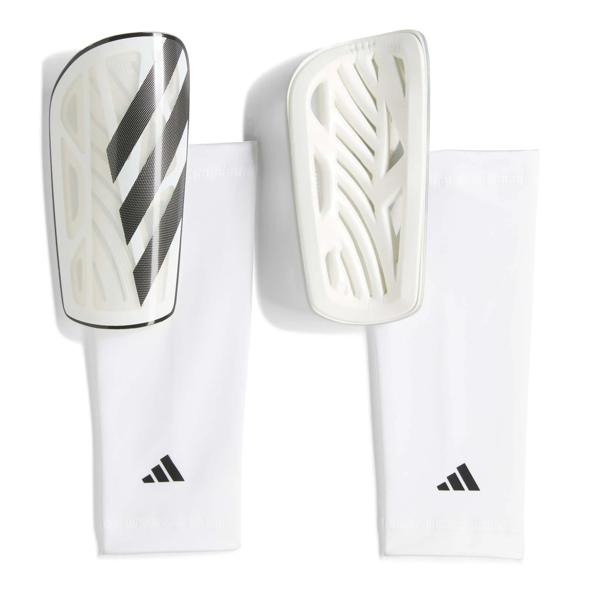 adidas Tiro League Shin Guards White / Black / Silver Metallic (Set)