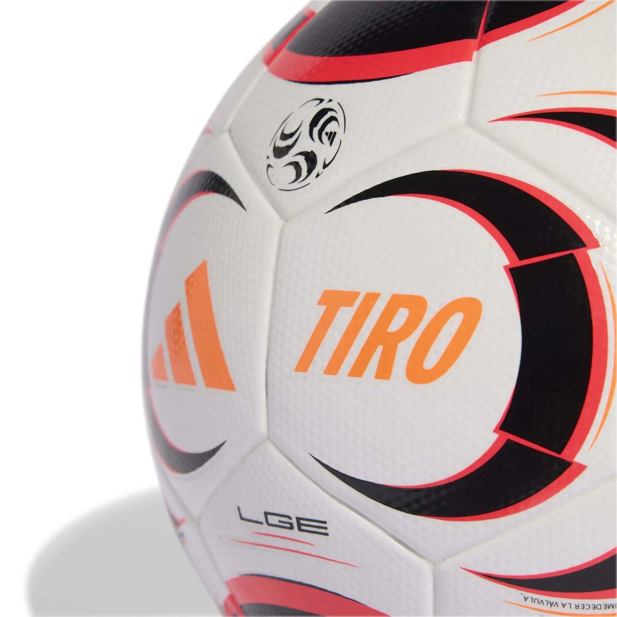 adidas Tiro League Soccer Ball White - Black - Lucid Red (Detail 1)
