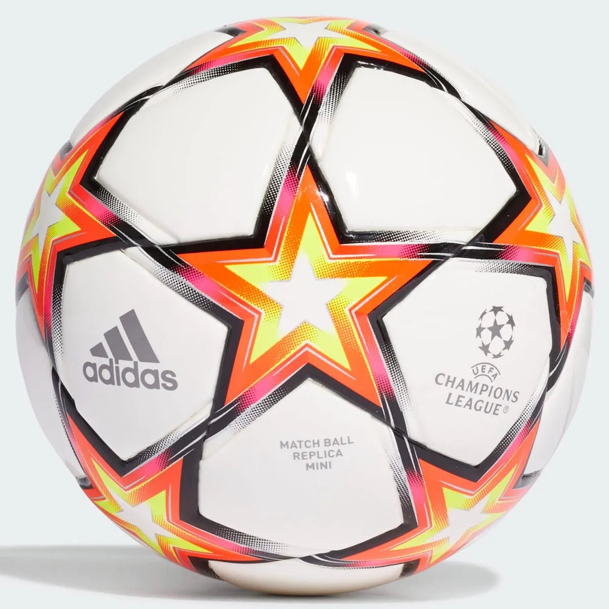 Adidas UCL MINI Pyrostorm Ball - White-Solar Red-Yellow