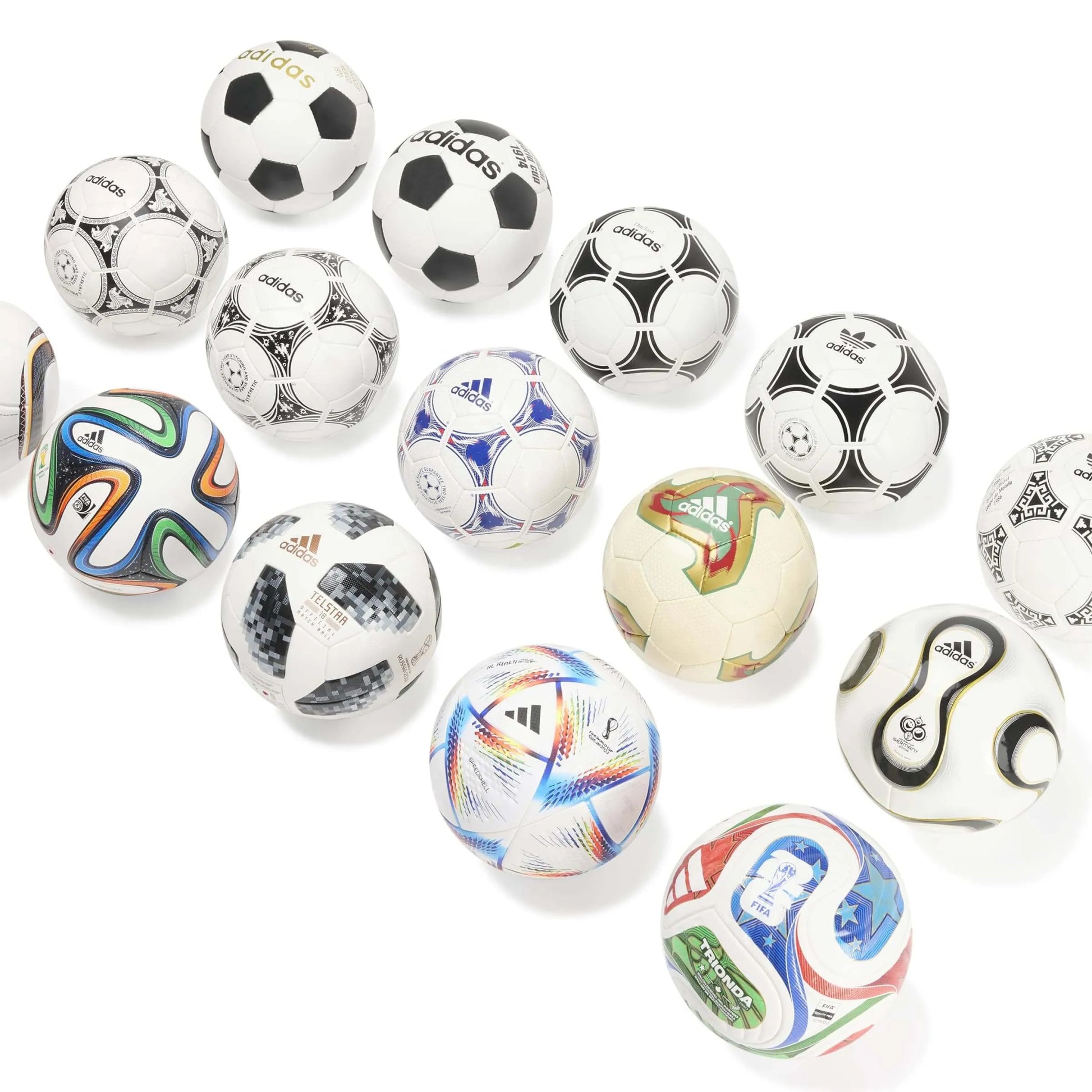 adidas World Cup Historical Match Soccer Ball Set (Balls - Lateral)