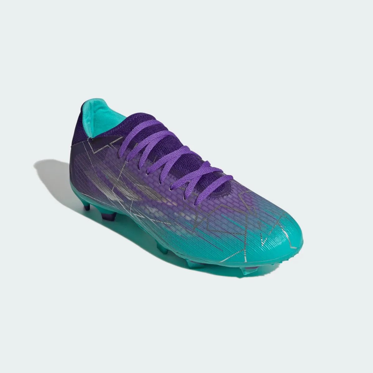 adidas X Speedflow .3 FG - Purple-Silver-Mint Soccer Cleats