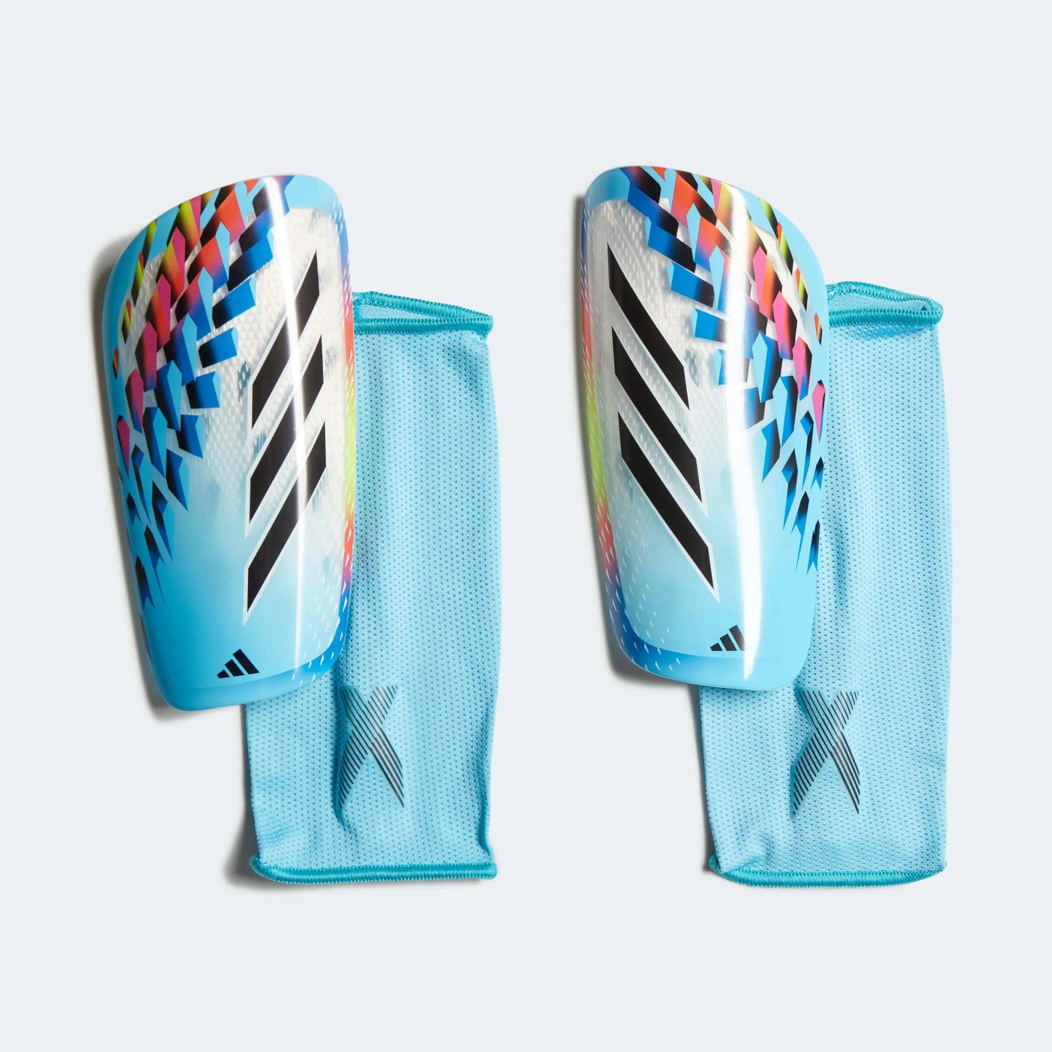 adidas X Speedportal League Shin Guards - White-Bright Cyan-Black