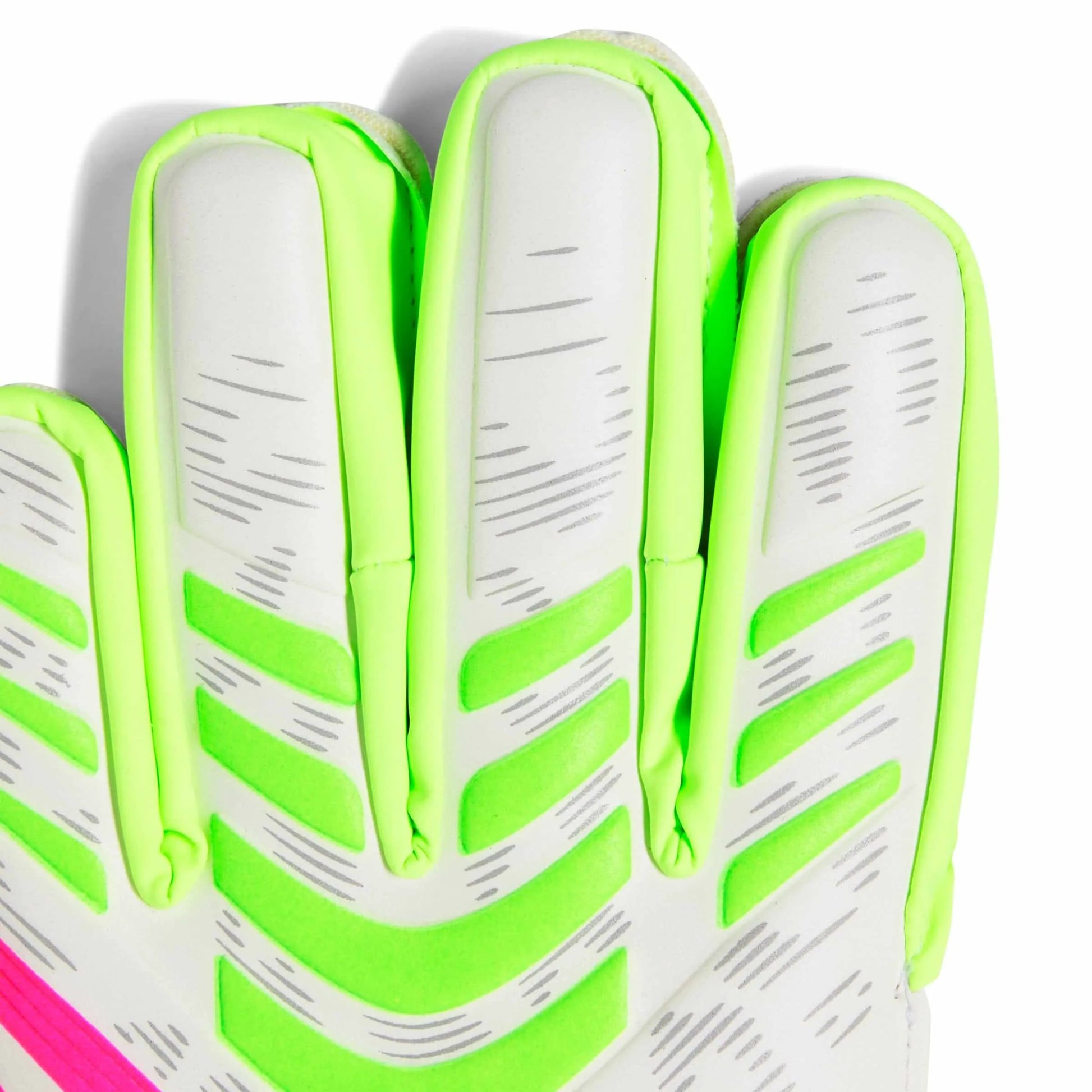 adidas Youth Predator GL Match FS Goalkeeper Gloves Lucid Lemon / White / Lucid Pink (Detail 1)