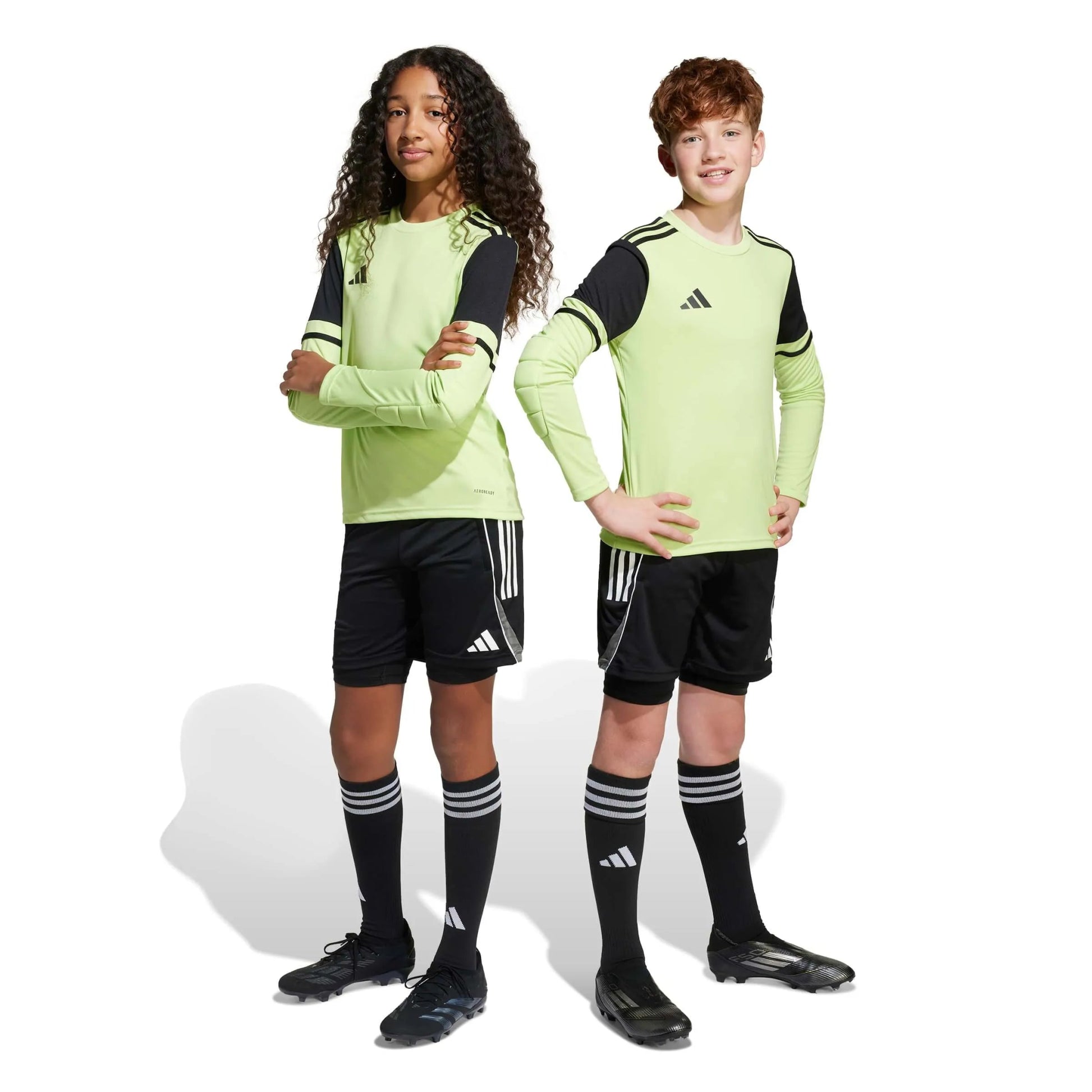 adidas Youth Squadra 25 Goalkeeper Padded Short Leggings (Models - Front)