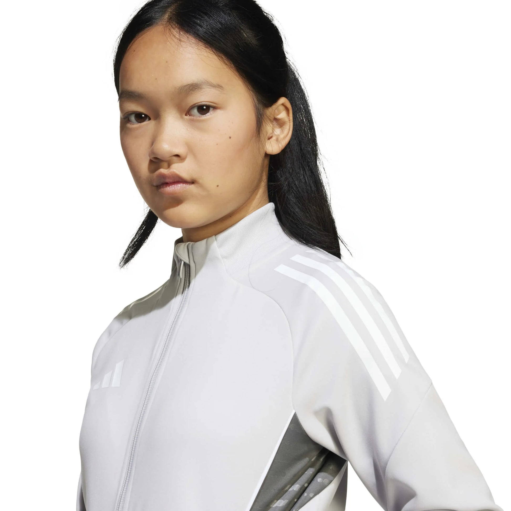 adidas Youth Tiro 25 Competition Training Jacket Light Grey (Detail 1)