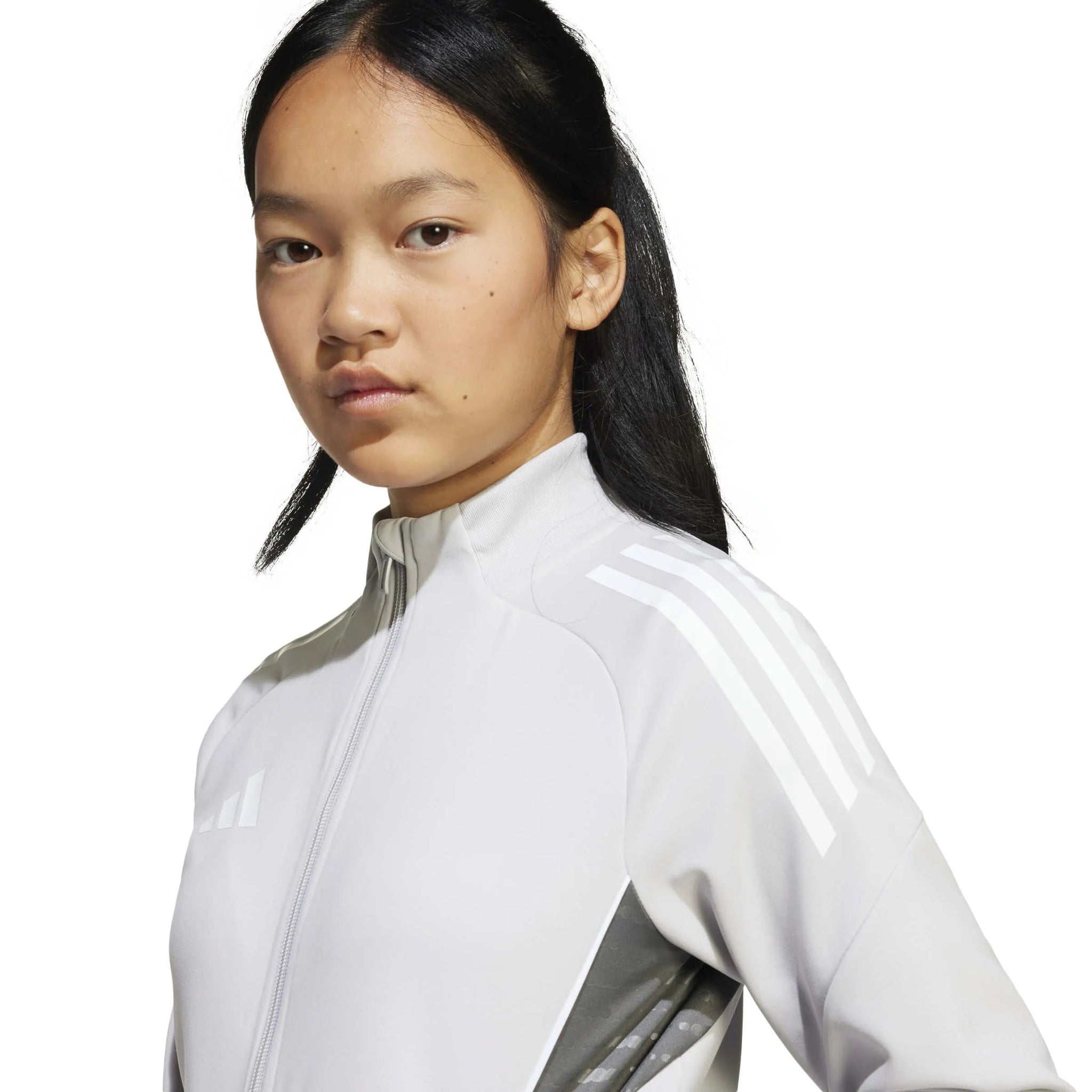 adidas Youth Tiro 25 Competition Training Jacket Light Grey (Detail 1)