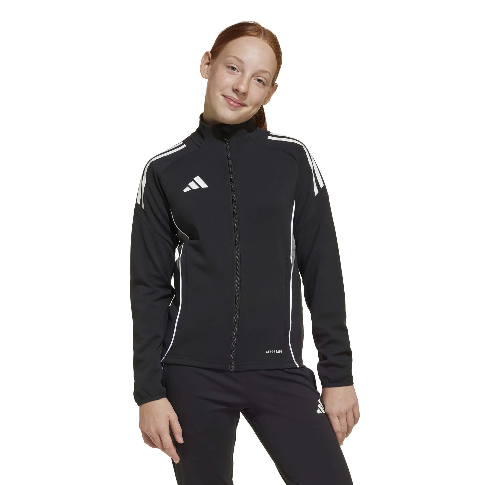 adidas Youth Tiro 25 Competition Training Jacket Black (Model - Front)