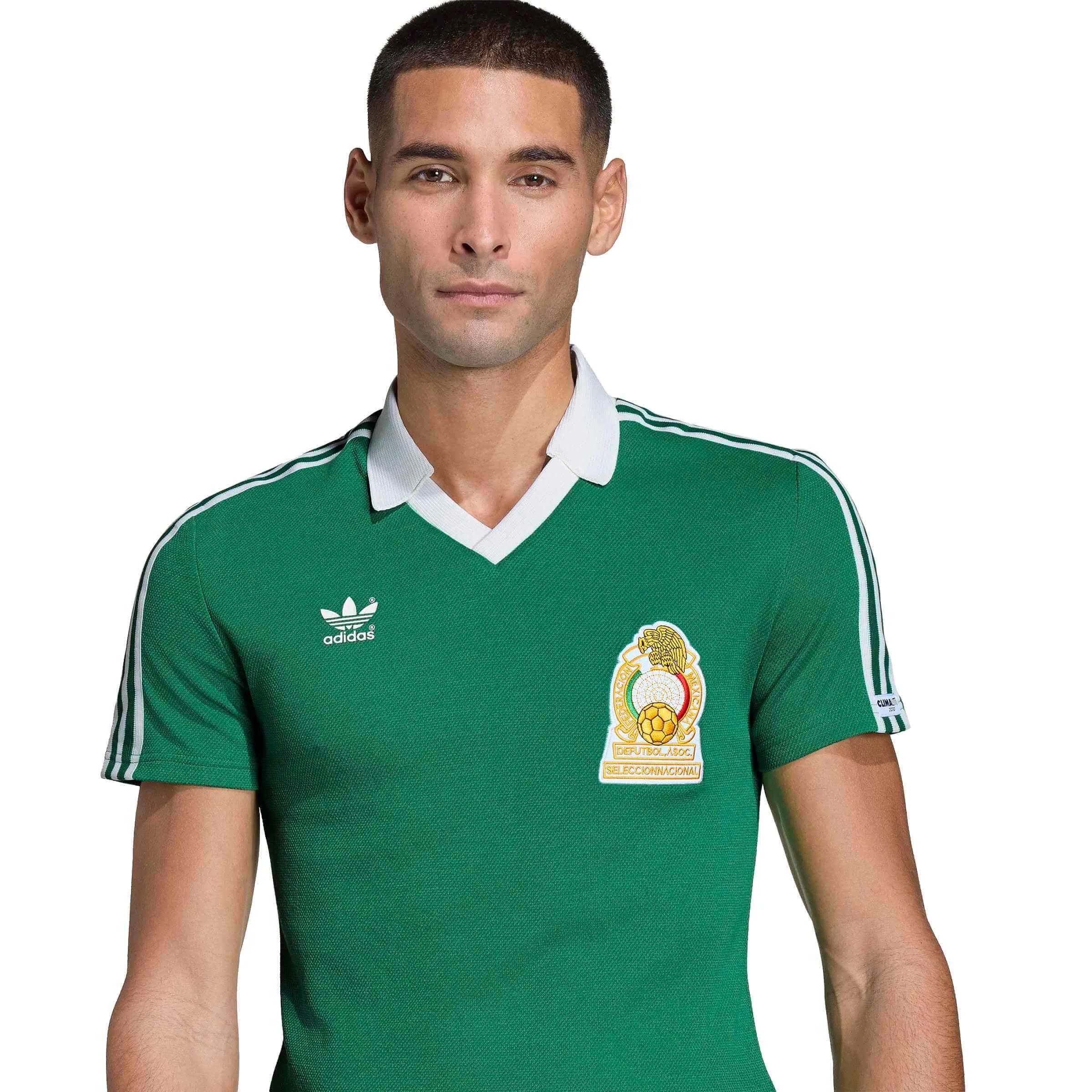 adidas 1986 Mexico Men's Retro Stadium Home Soccer Jersey (Detail 1)