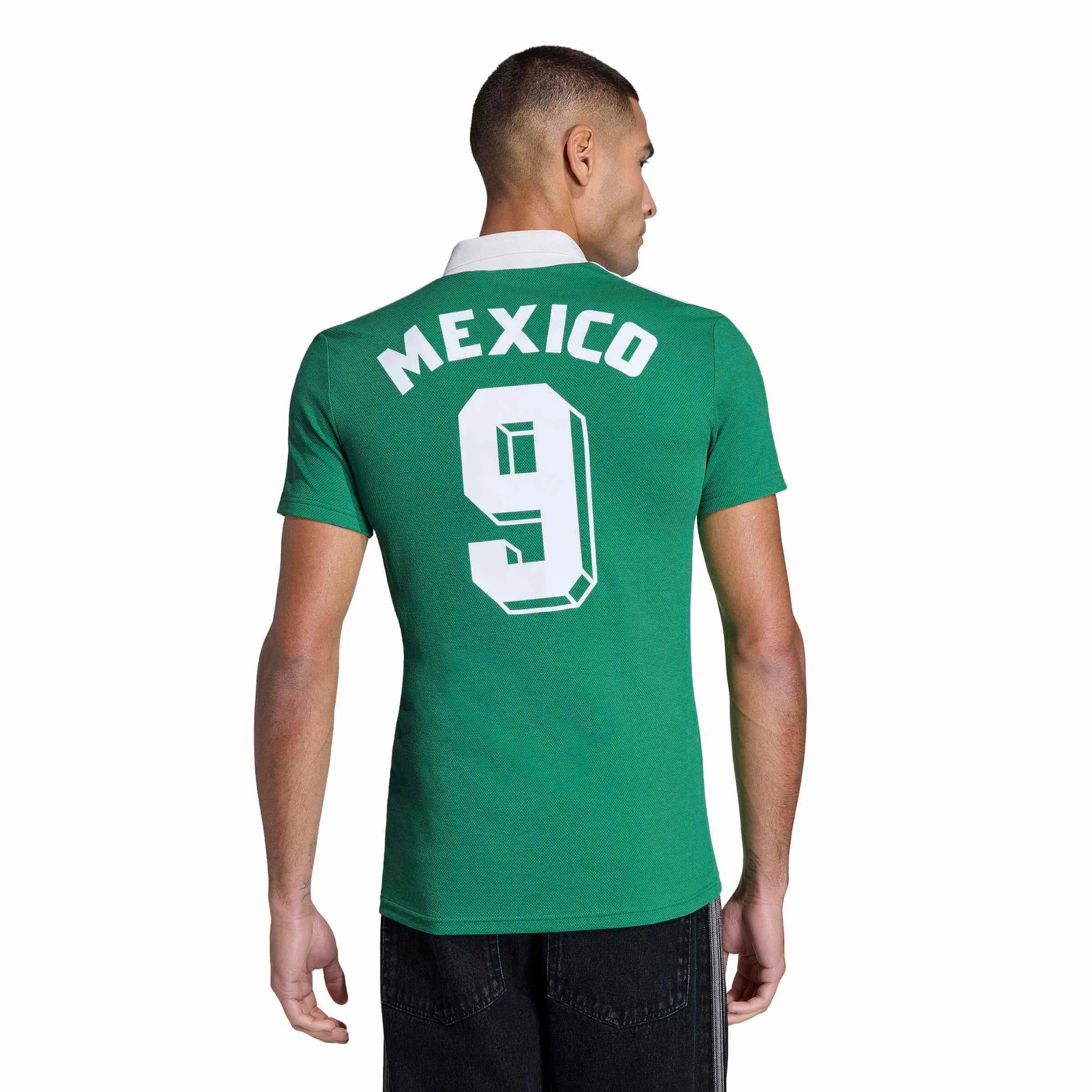adidas 1986 Mexico Men's Retro Stadium Home Soccer Jersey (Model - Back)