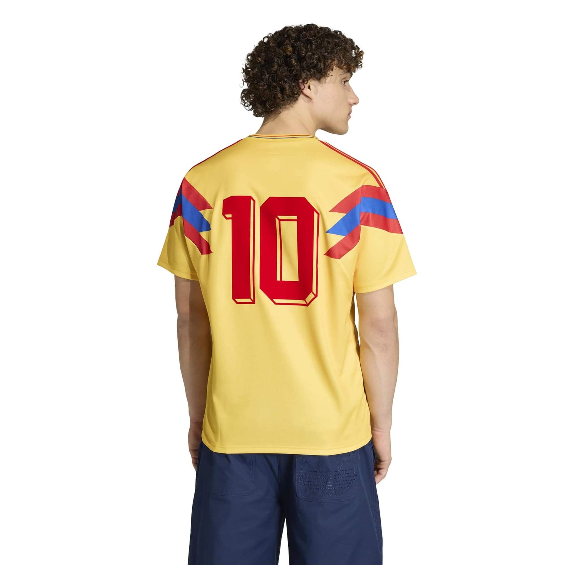 adidas 1990 Colombia Men's Retro Stadium Away Soccer Jersey (Model - Back)