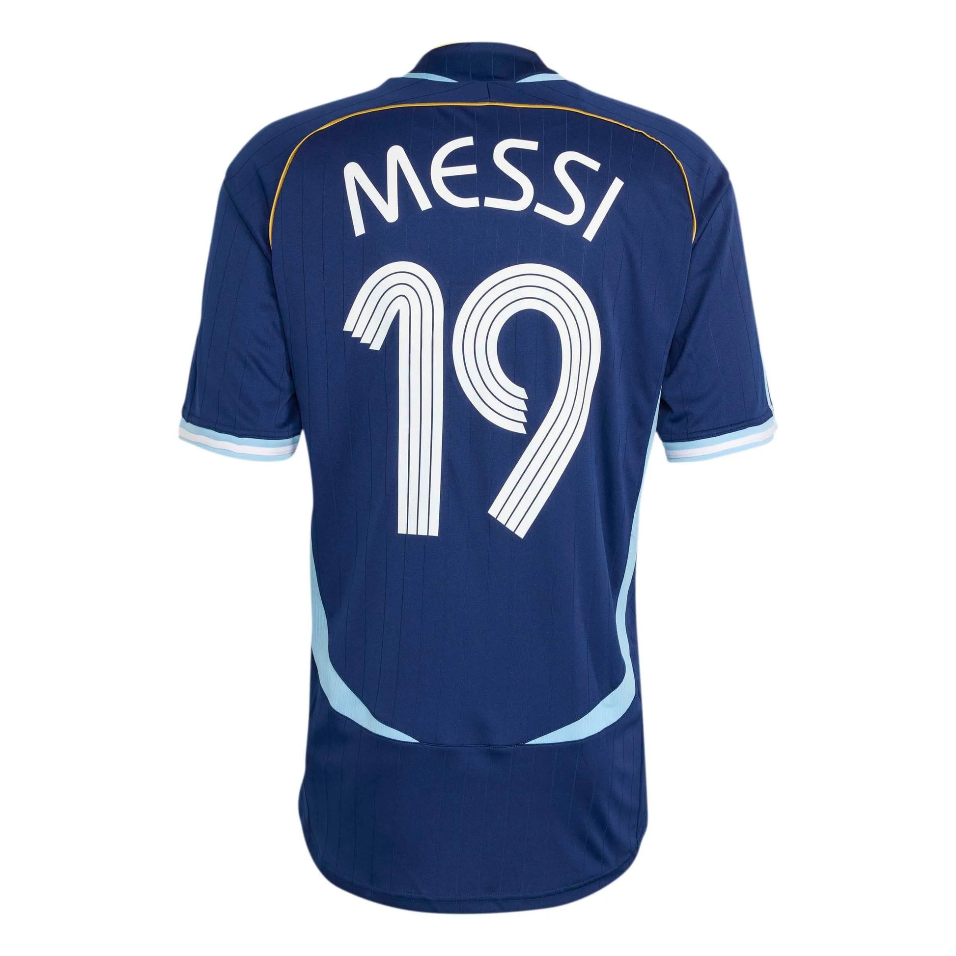 adidas 2006 Argentina Men's Retro Stadium Away Messi #10 Soccer Jersey (Back)