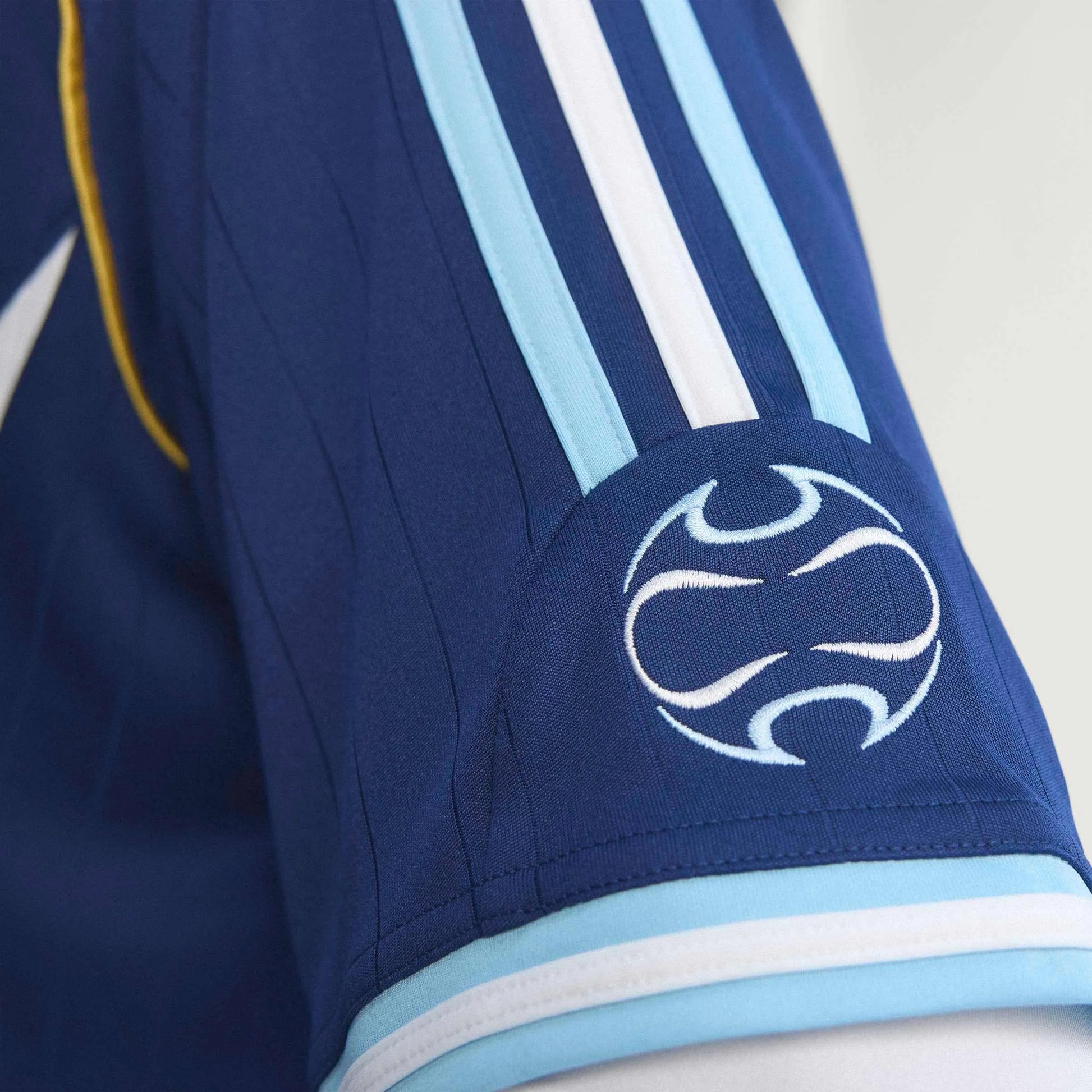 adidas 2006 Argentina Men's Retro Stadium Away Messi #10 Soccer Jersey (Detail 5)