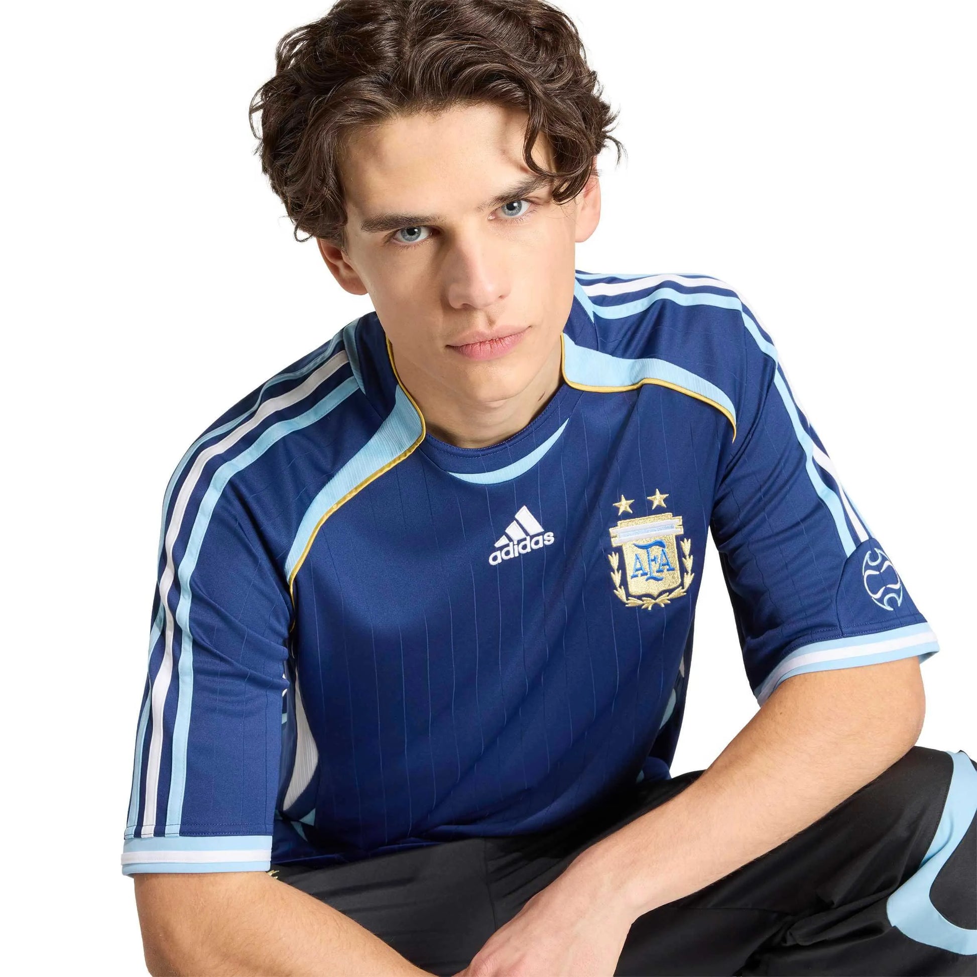 adidas 2006 Argentina Men's Retro Stadium Away Soccer Jersey (Detail 1)