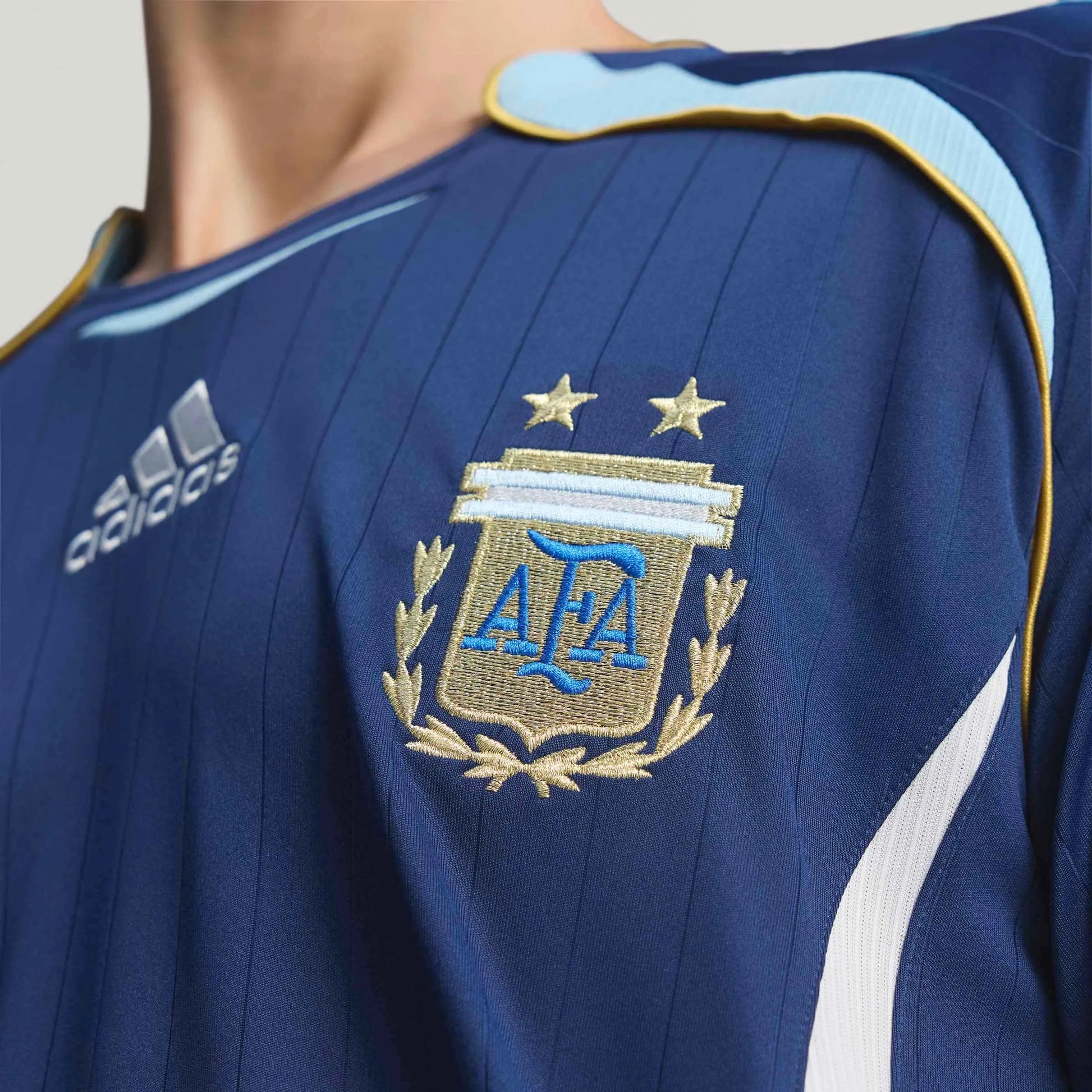 adidas 2006 Argentina Men's Retro Stadium Away Soccer Jersey (Detail 5)