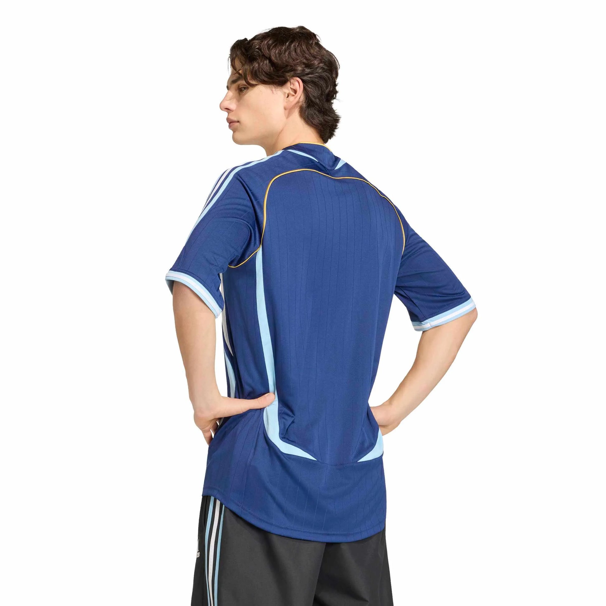 adidas 2006 Argentina Men's Retro Stadium Away Soccer Jersey (Model - Back)