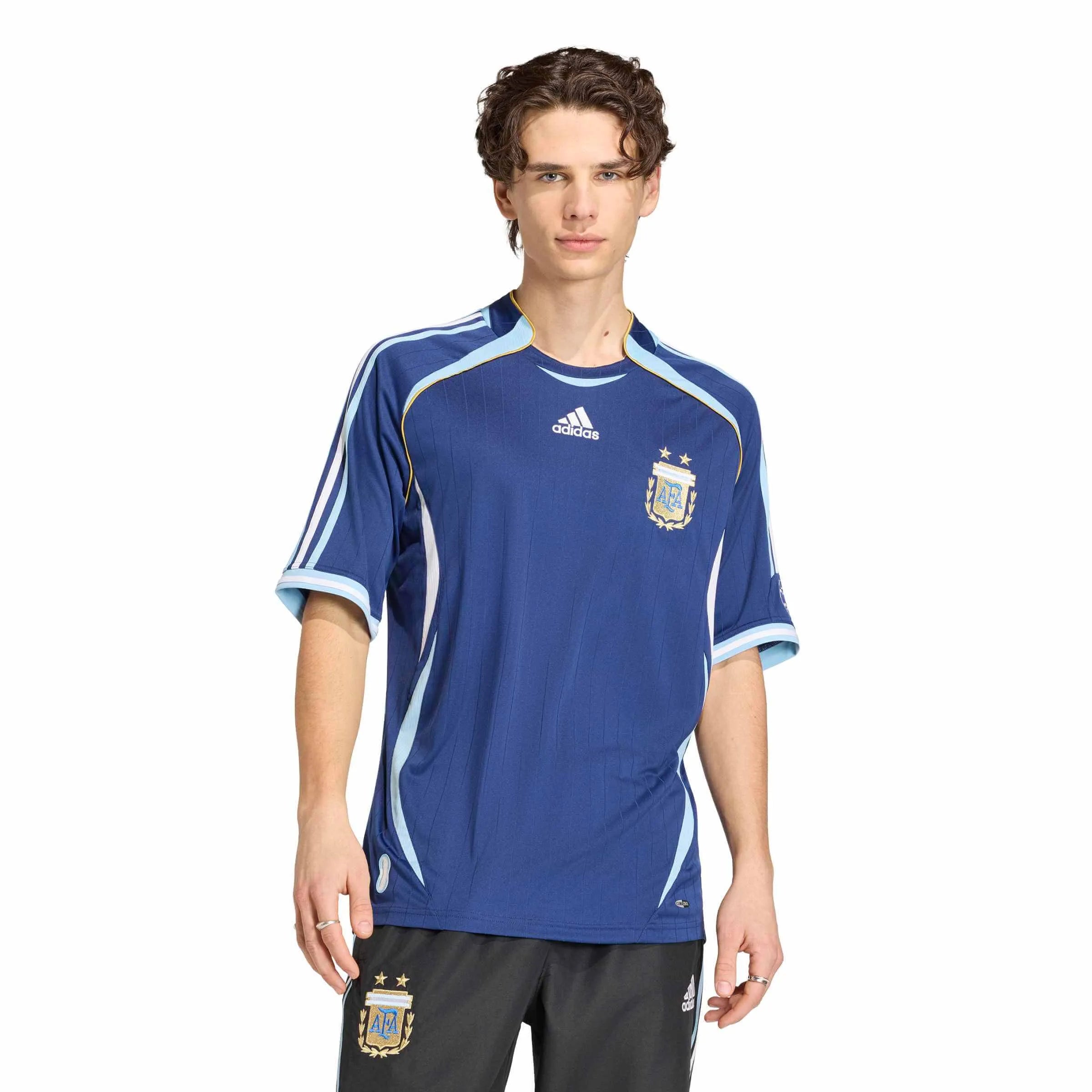 adidas 2006 Argentina Men's Retro Stadium Away Soccer Jersey (Model - Front)