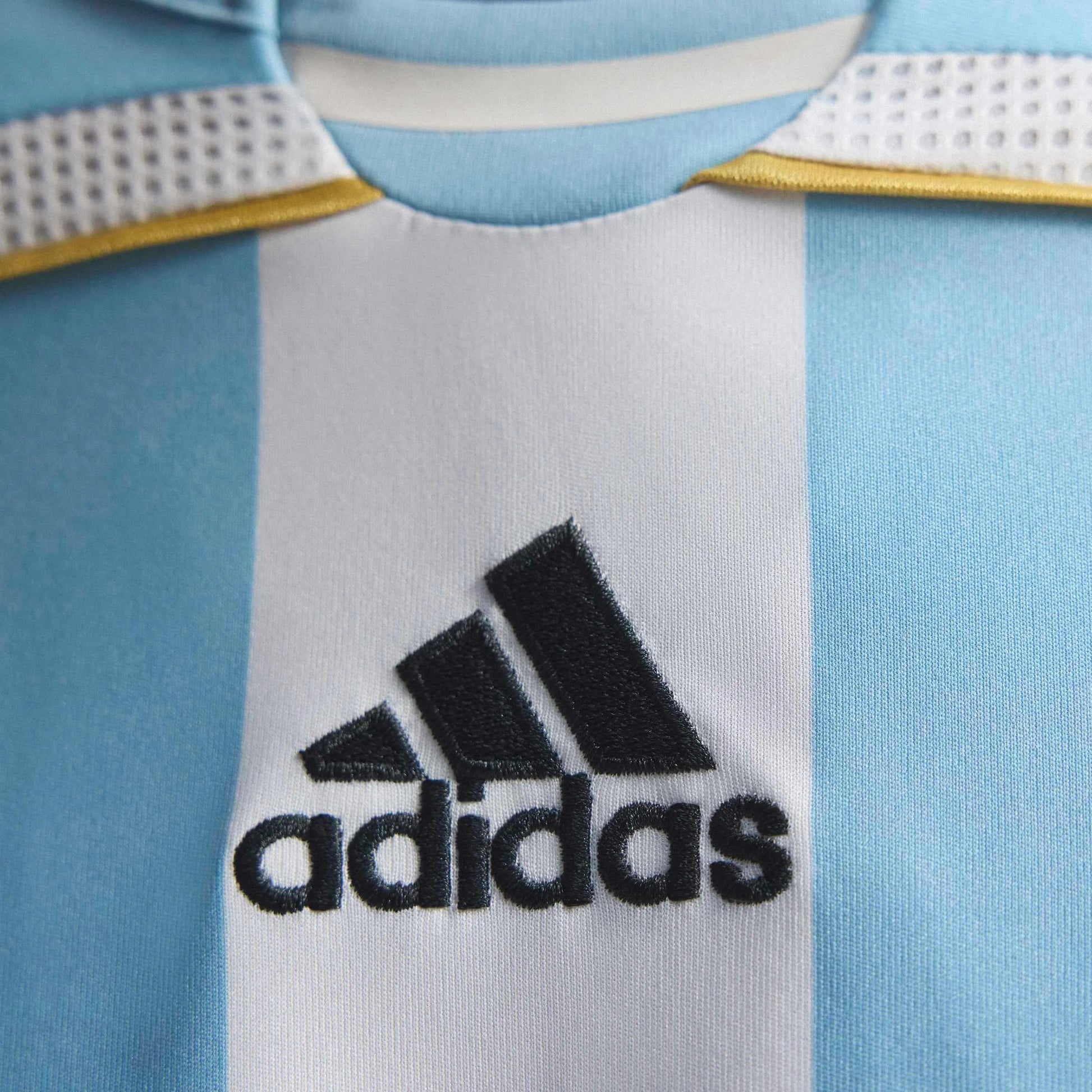adidas 2006 Argentina Men's Retro Stadium Home Soccer Jersey (Detail 6)