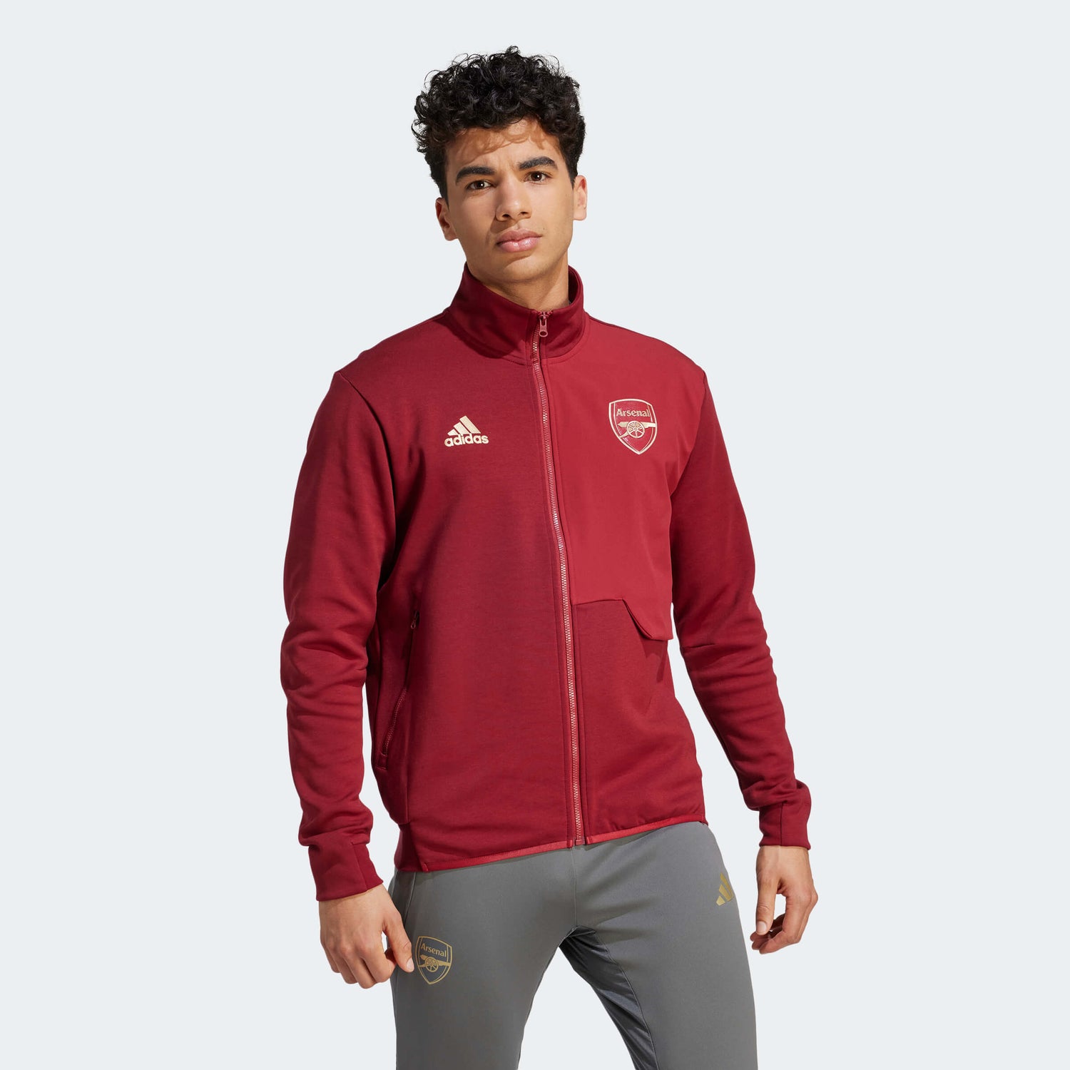 adidas 2023-24 Arsenal Men's Anthem Jacket (Model - Front)