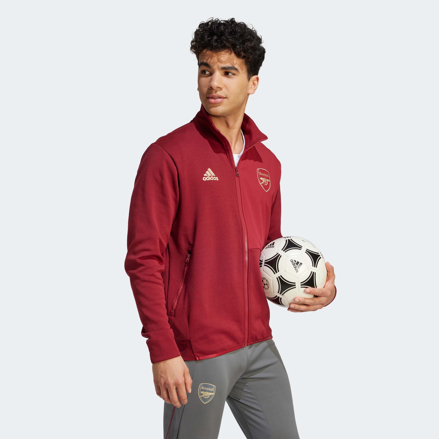 adidas 2023-24 Arsenal Men's Anthem Jacket (Model - Side)