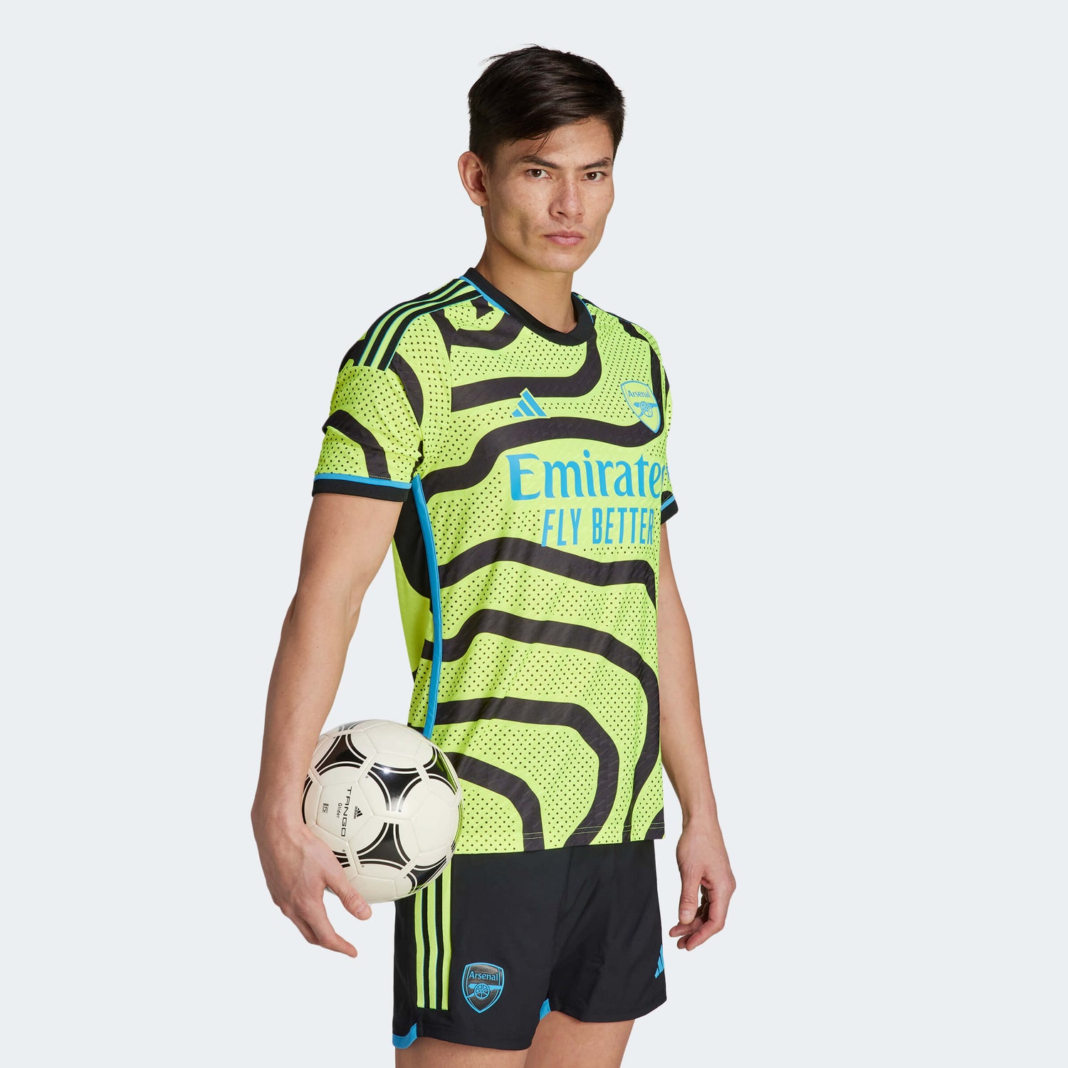 adidas 2023-24 Arsenal Men's Authentic Away Jersey (Model - Side)
