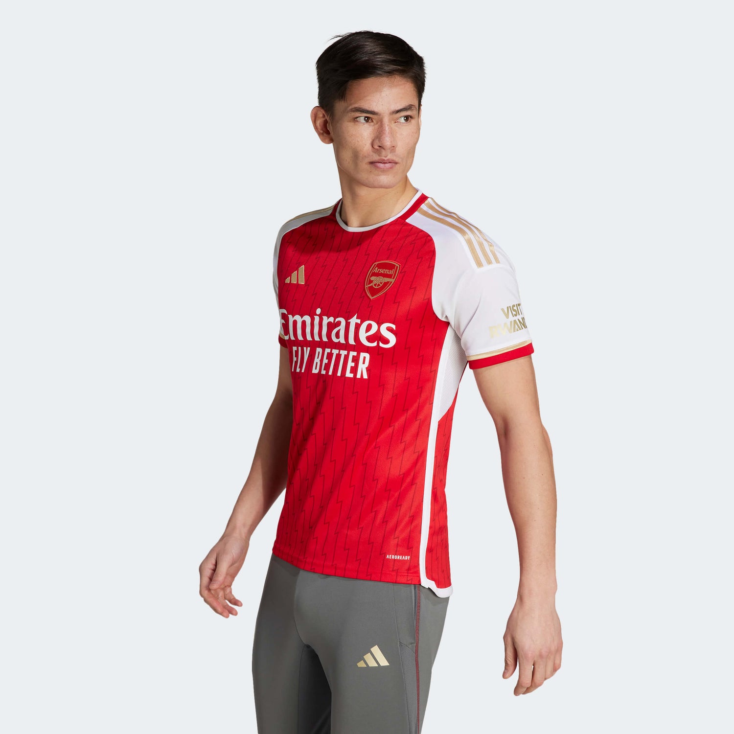 adidas 2023-24 Arsenal Men's Stadium Home Jersey (Model - Side)