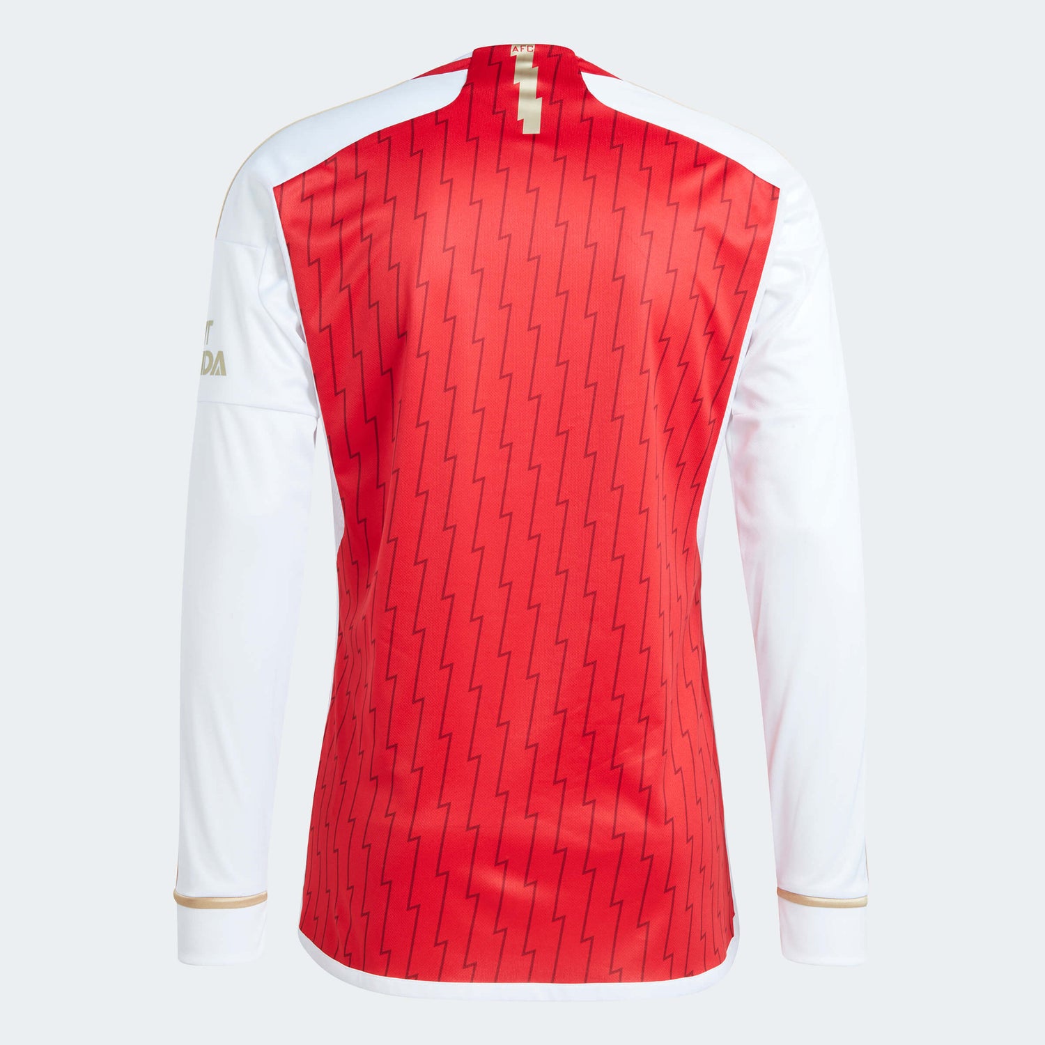 adidas 2023-24 Arsenal Men's Stadium Home Long-Sleeve Jersey (Back)
