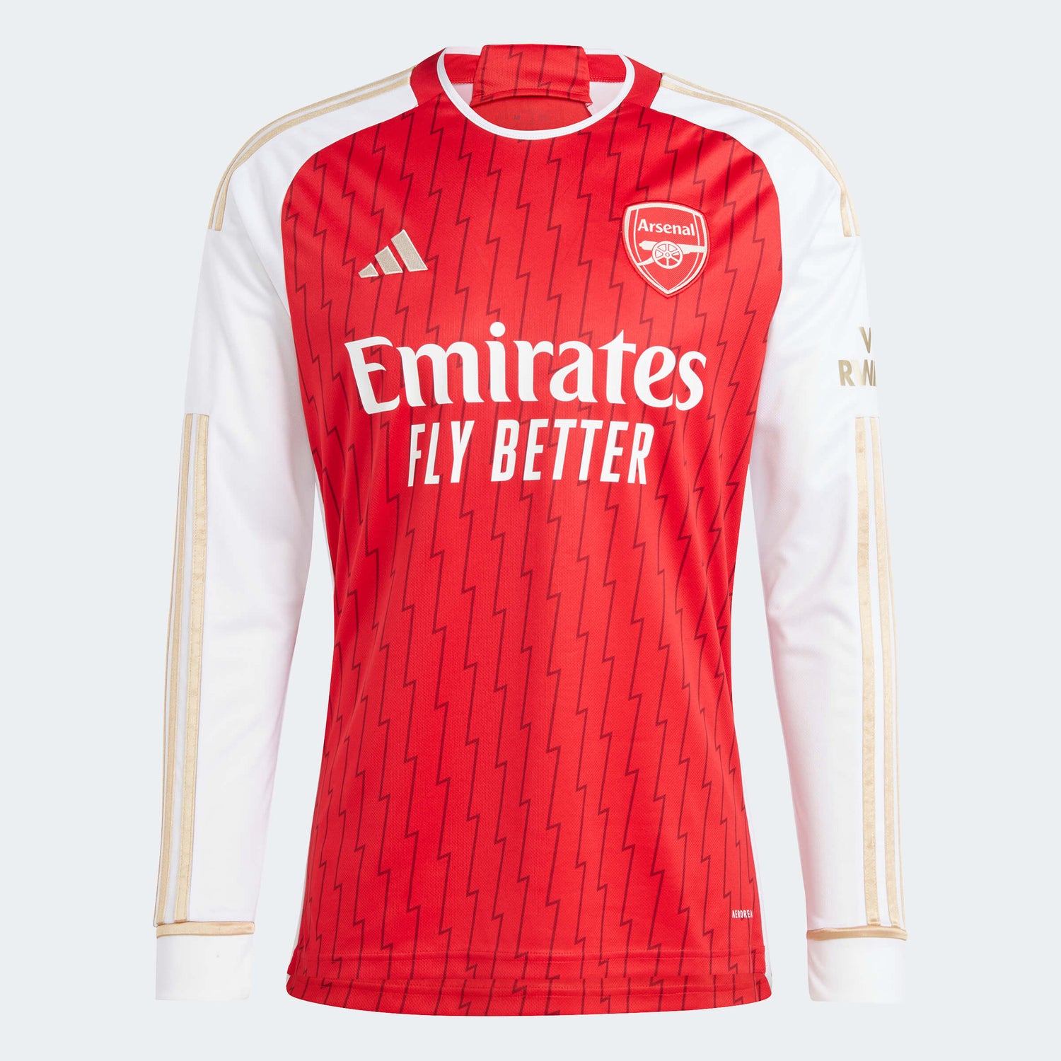 adidas 2023-24 Arsenal Men's Stadium Home Long-Sleeve Jersey (Front)