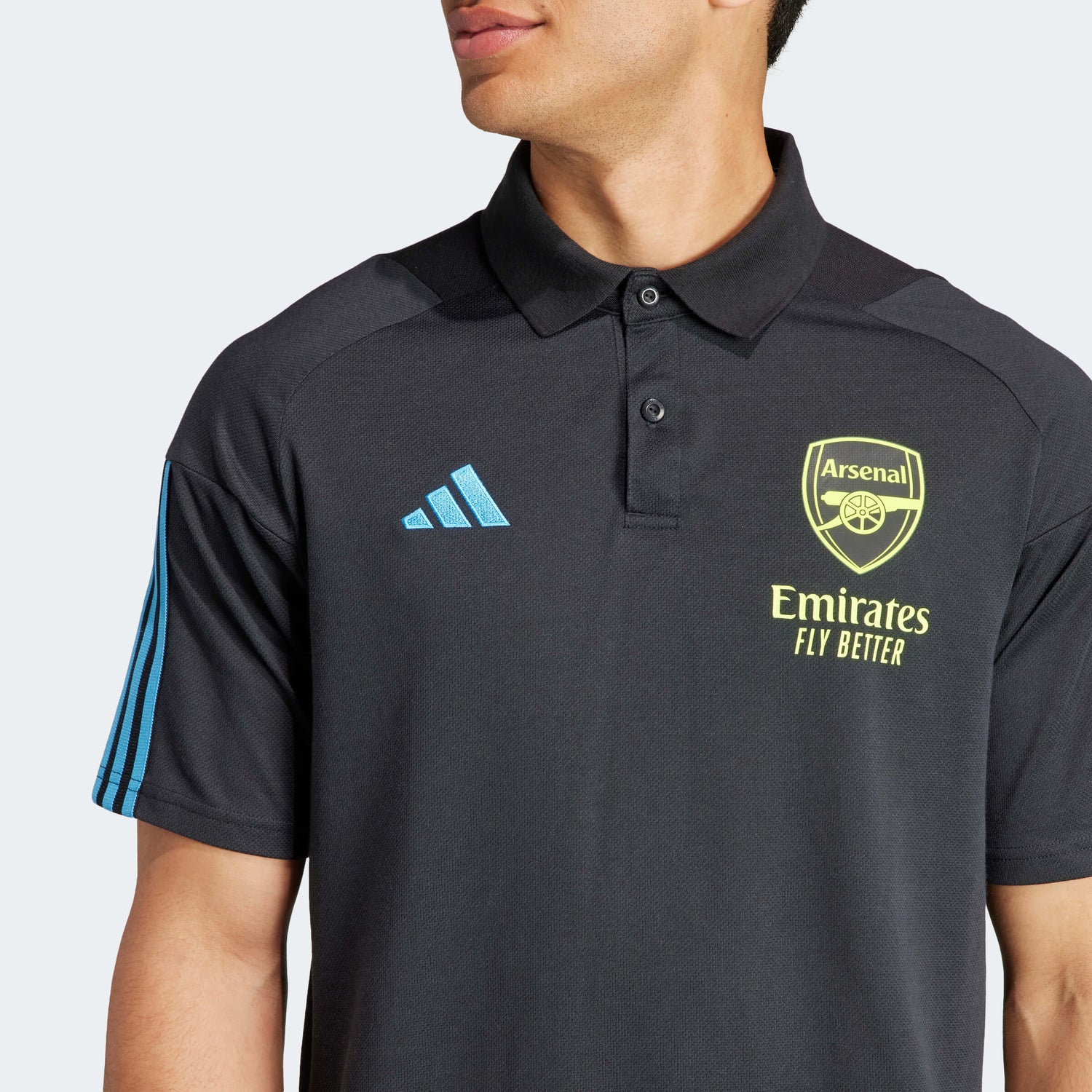 adidas 2023-24 Arsenal Men's Training Polo Shirt (Detail 1)