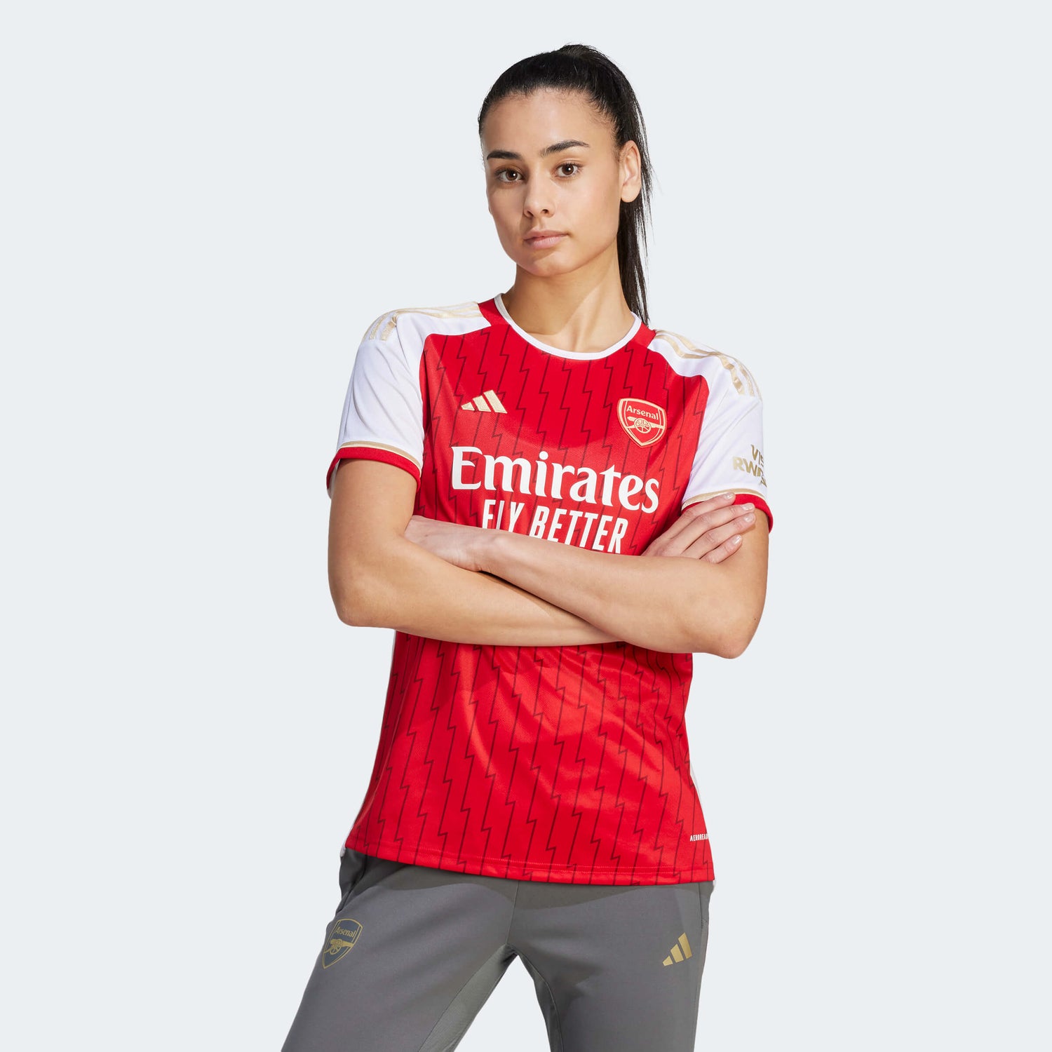 adidas 2023-24 Arsenal Women's Stadium Home Jersey (Model - Front)