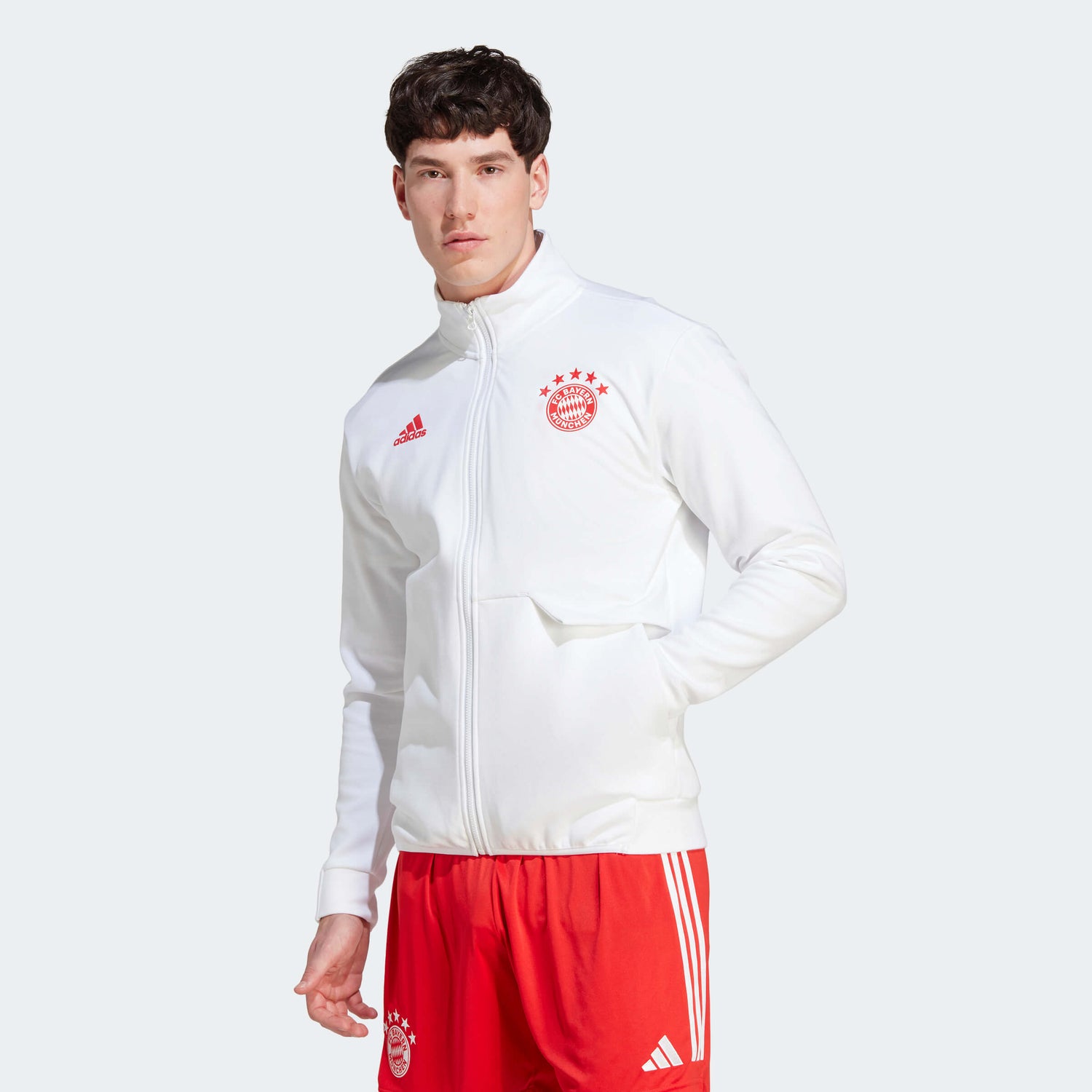 adidas 2023-24 Bayern Munich Men's Anthem Jacket (Model - Front)