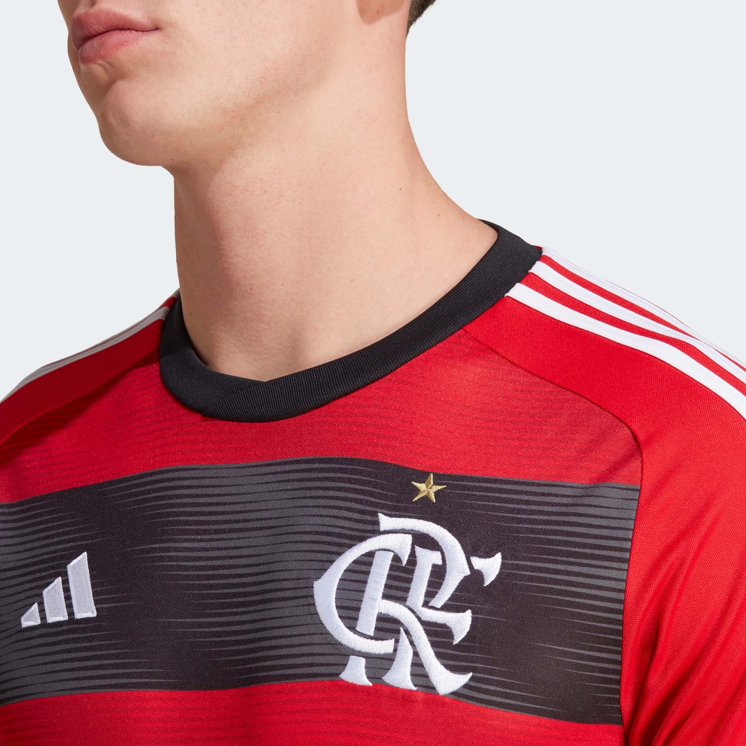 adidas 2023-24 Flamengo Men's Home Jersey (Detail 1)