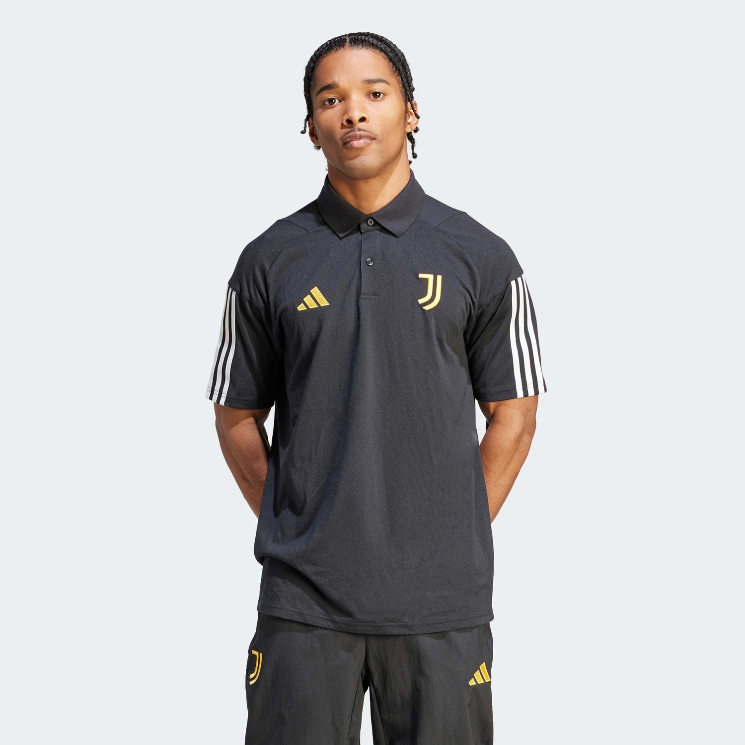 adidas 2023-24 Juventus Men's CO Polo Shirt (Model - Front)