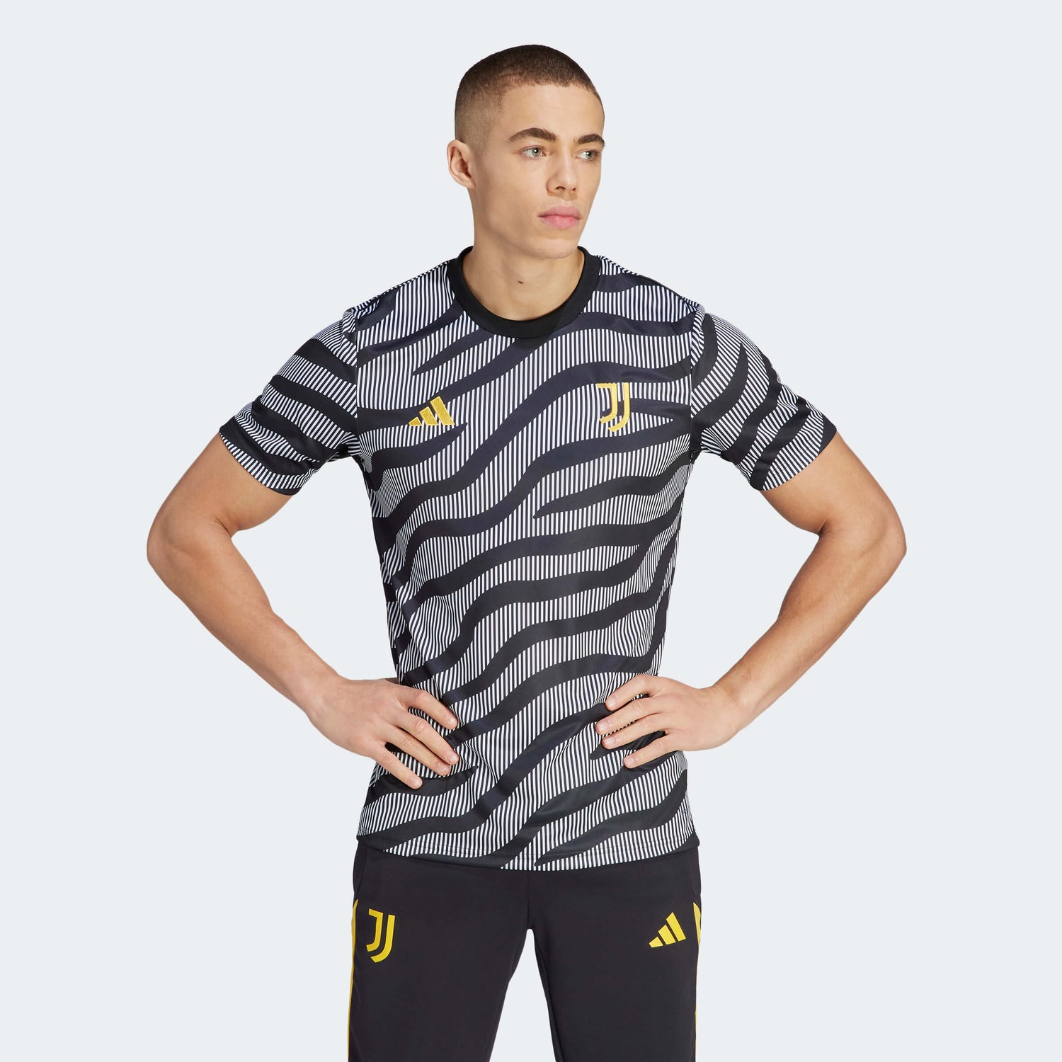 adidas 2023-24 Juventus Men's Pre-Match Jersey (Model - Front)